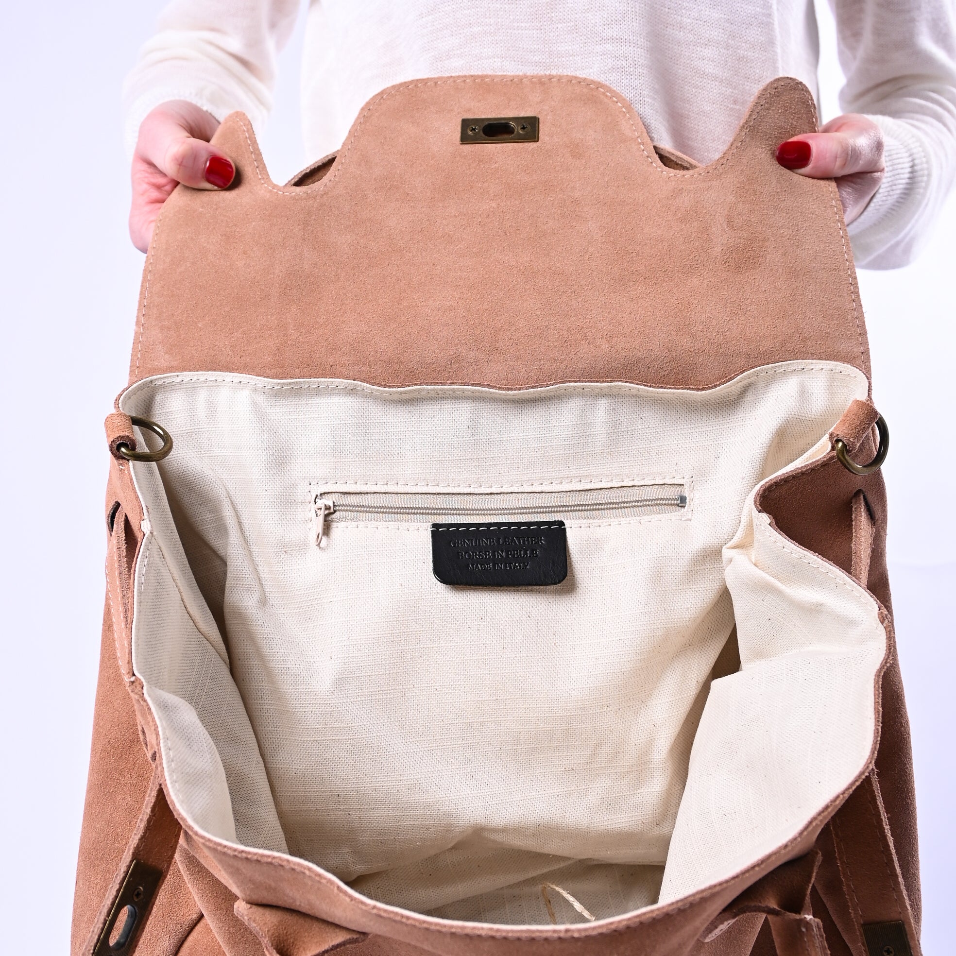 B LOVE - BORSA MEDIA MODELLO KELLY ART.16233 - CAMOSCIO CIPRIA - Image 3