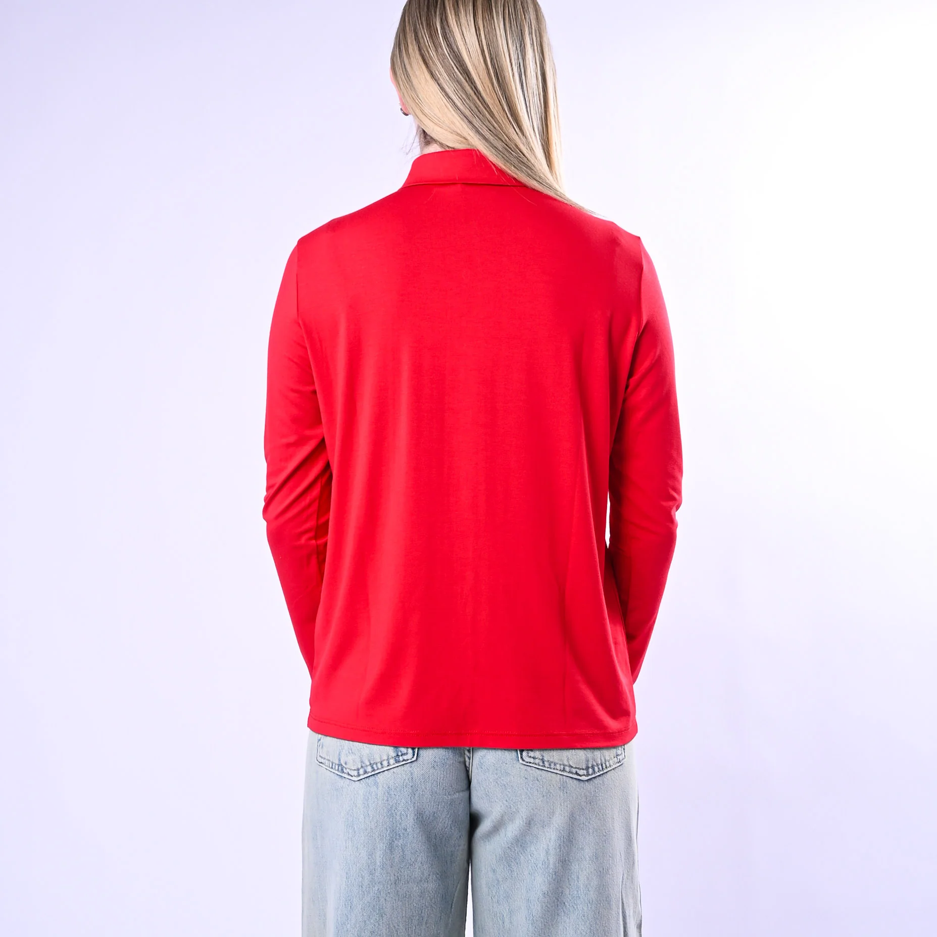B LOVE - CAMICIA OLIVIA IN JERSEY ELASTICIZZATO ART.12065/R - ROSSO - Image 4