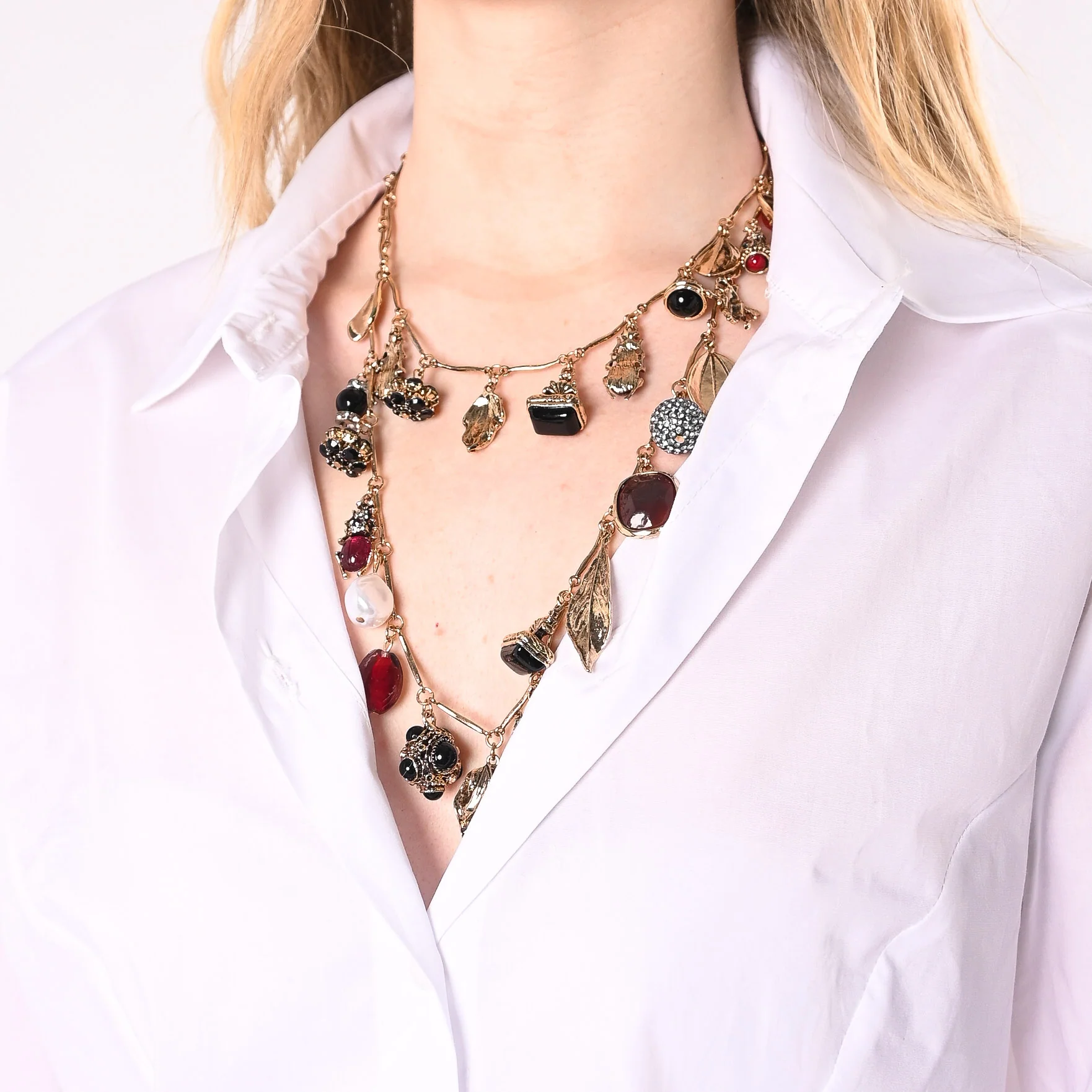 B LOVE - DOPPIA COLLANA MULTI-CHARM ART. AD-0444/O - ORO