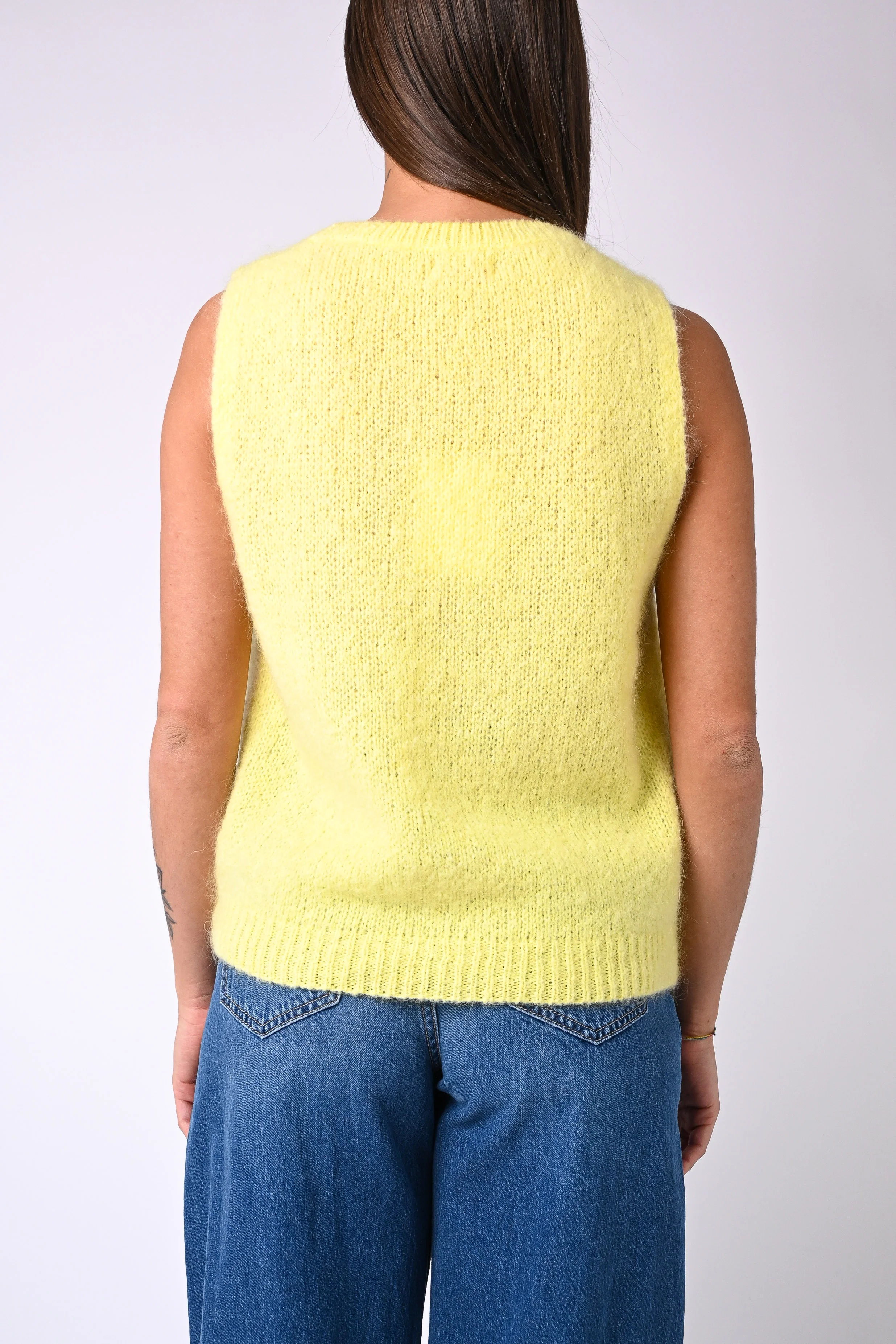 B LOVE - GILET MODELLO PETIT IN MOHAIR ART.8806 - GIALLO - Image 4
