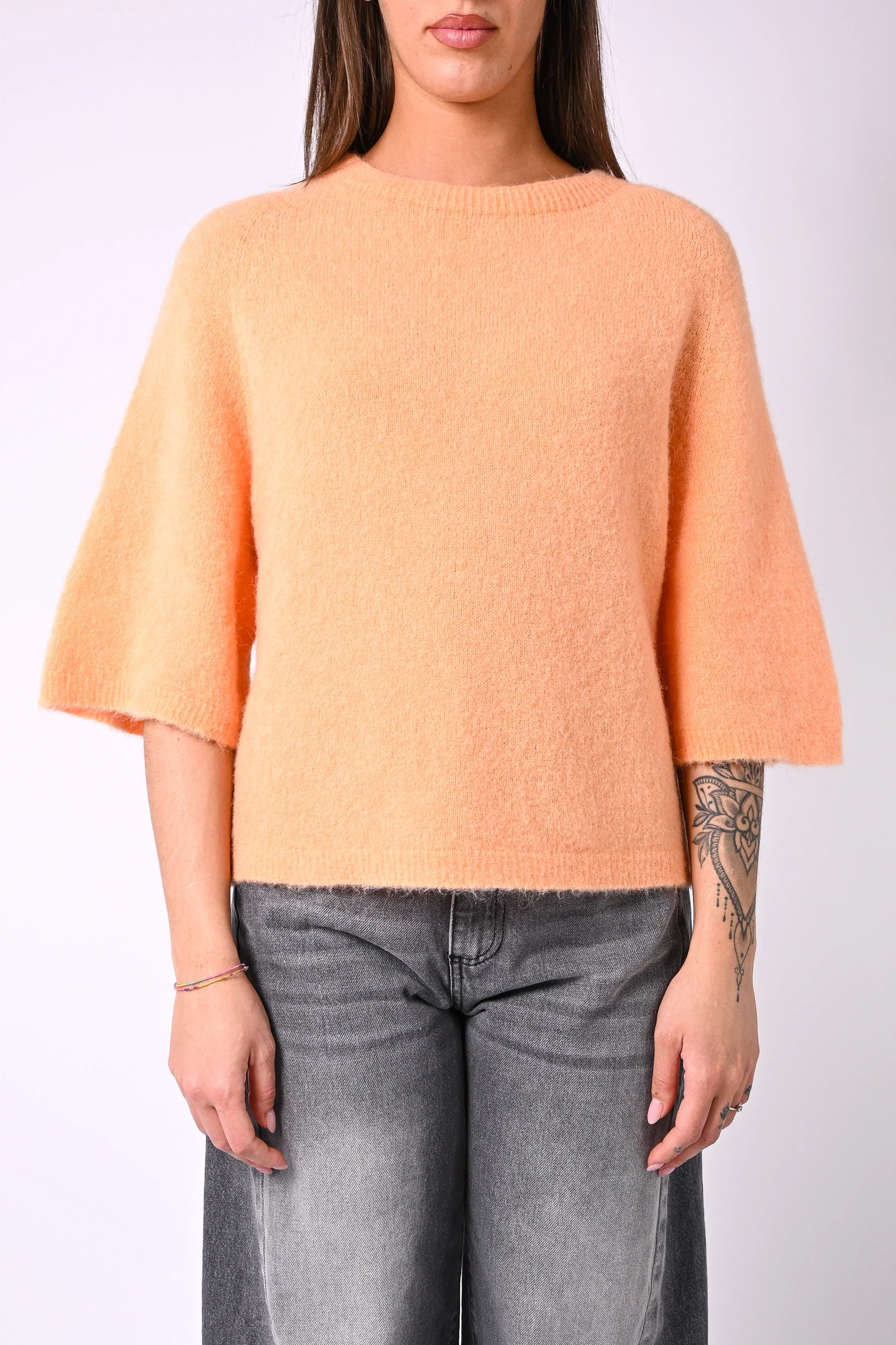 B LOVE - MAGLIA ALPACA OVER ART.COCCOLA/1038 - ARANCIONE - Image 2
