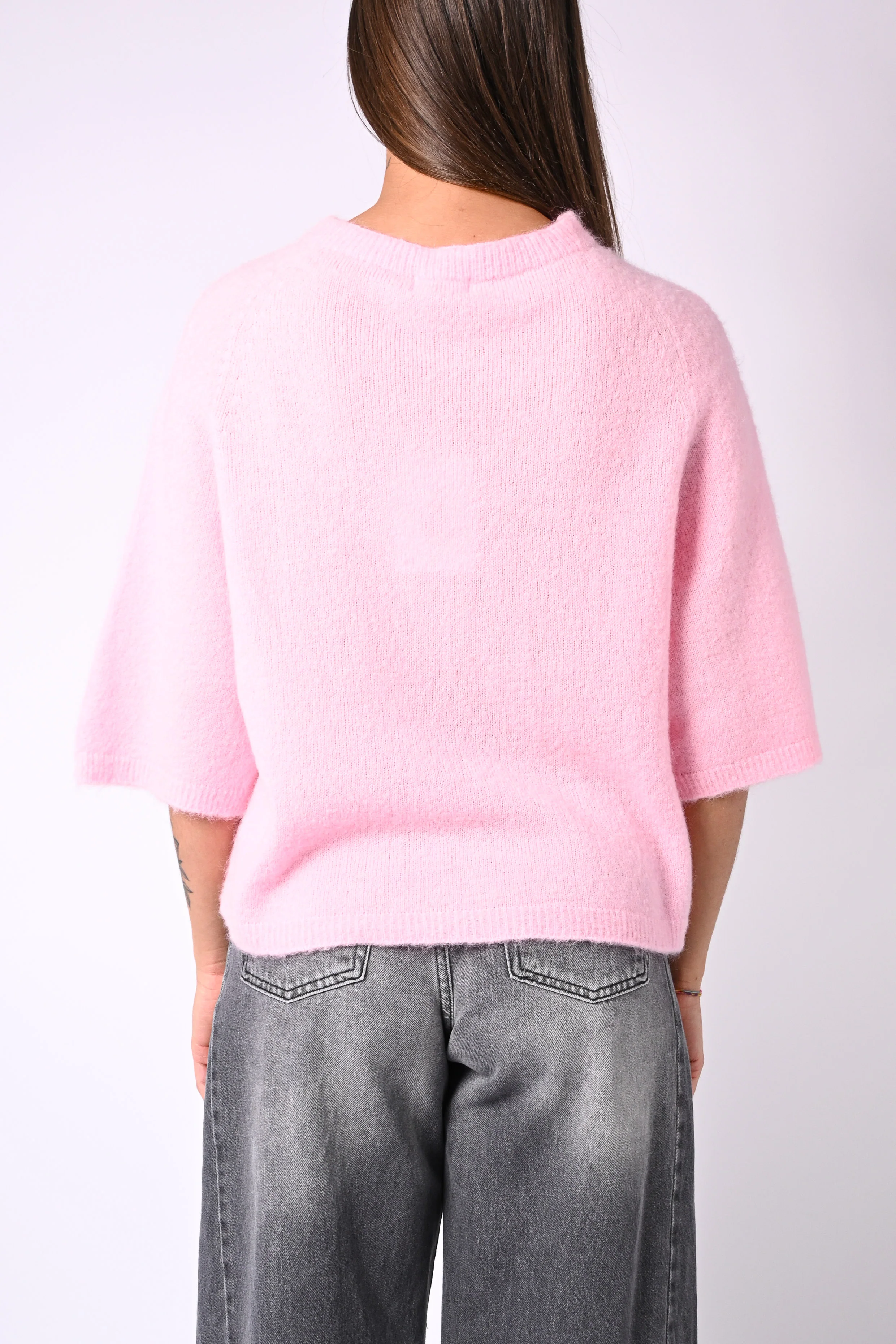 B LOVE - MAGLIA ALPACA OVER ART.COCCOLA/1038 - ROSA BABY - Image 4