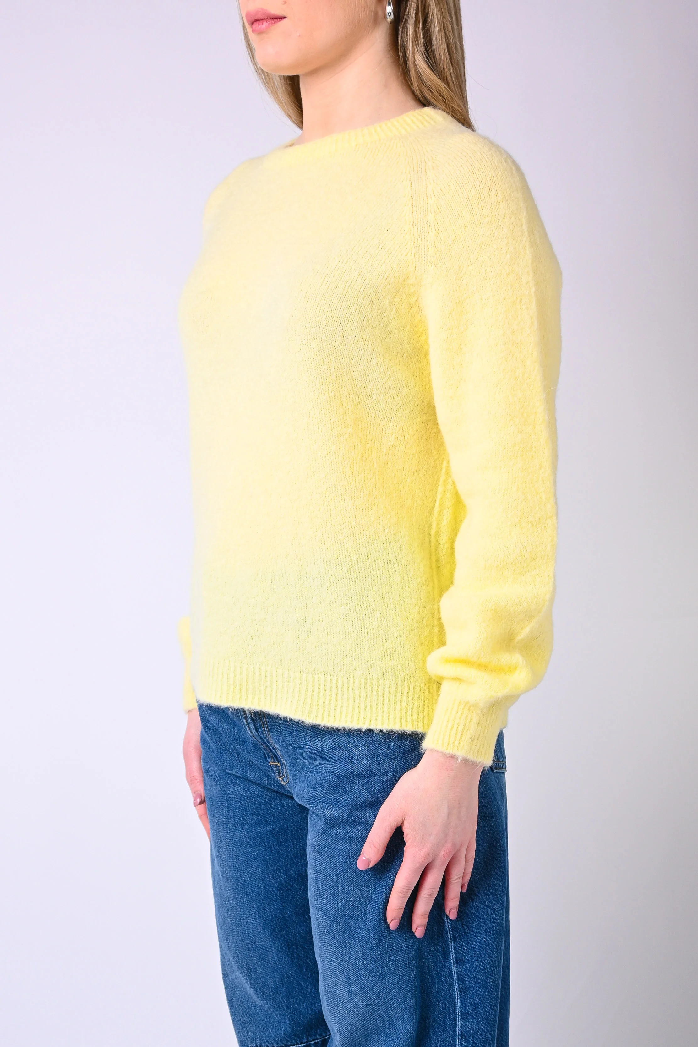 B LOVE - MAGLIA BABY ALPACA MANICA LUNGA ART.SOFT/1013 - GIALLO - Image 3