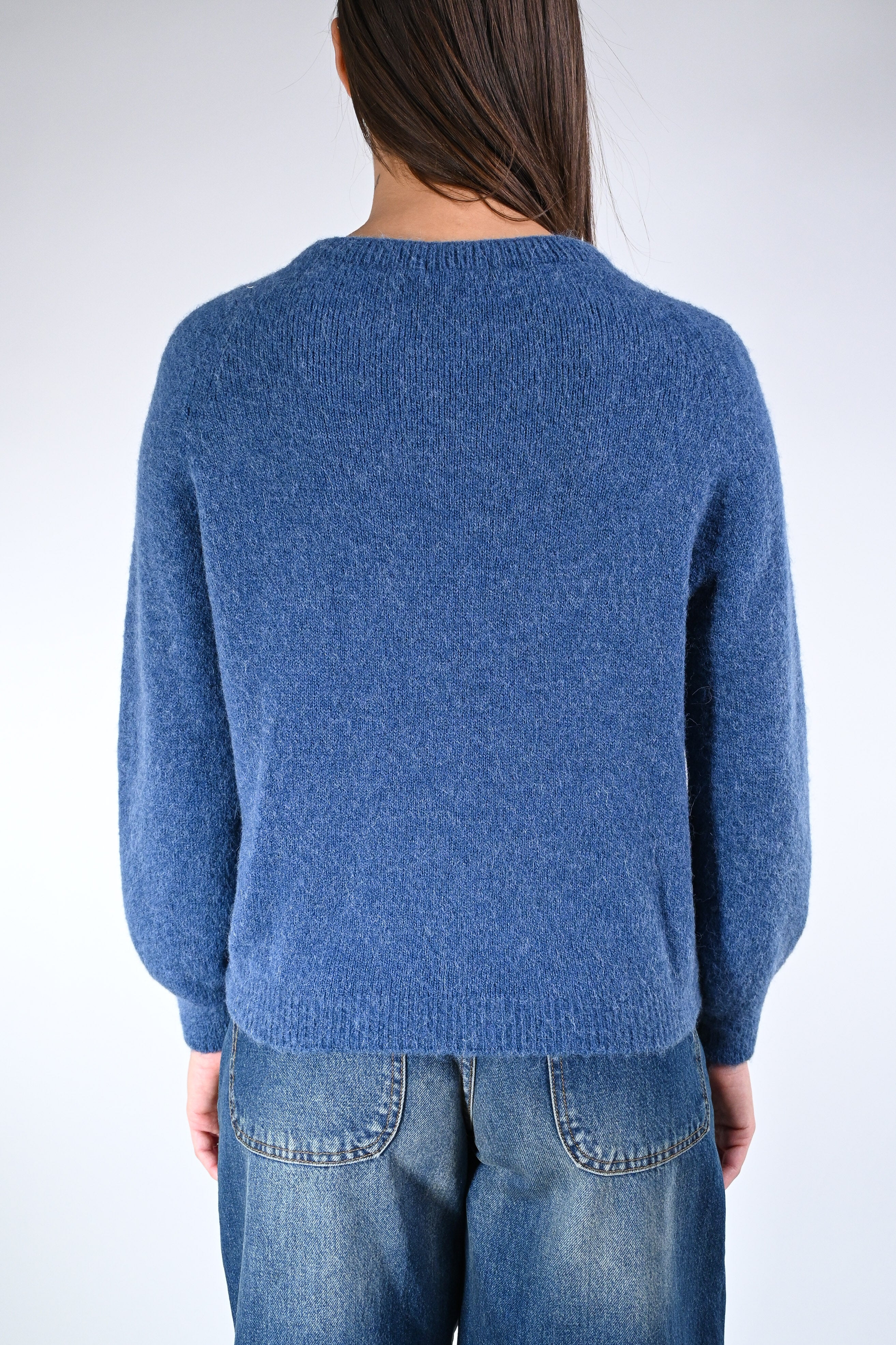 B LOVE - MAGLIA BABY ALPACA MANICA LUNGA ART.SOFT/1013 - JEANS - Image 4