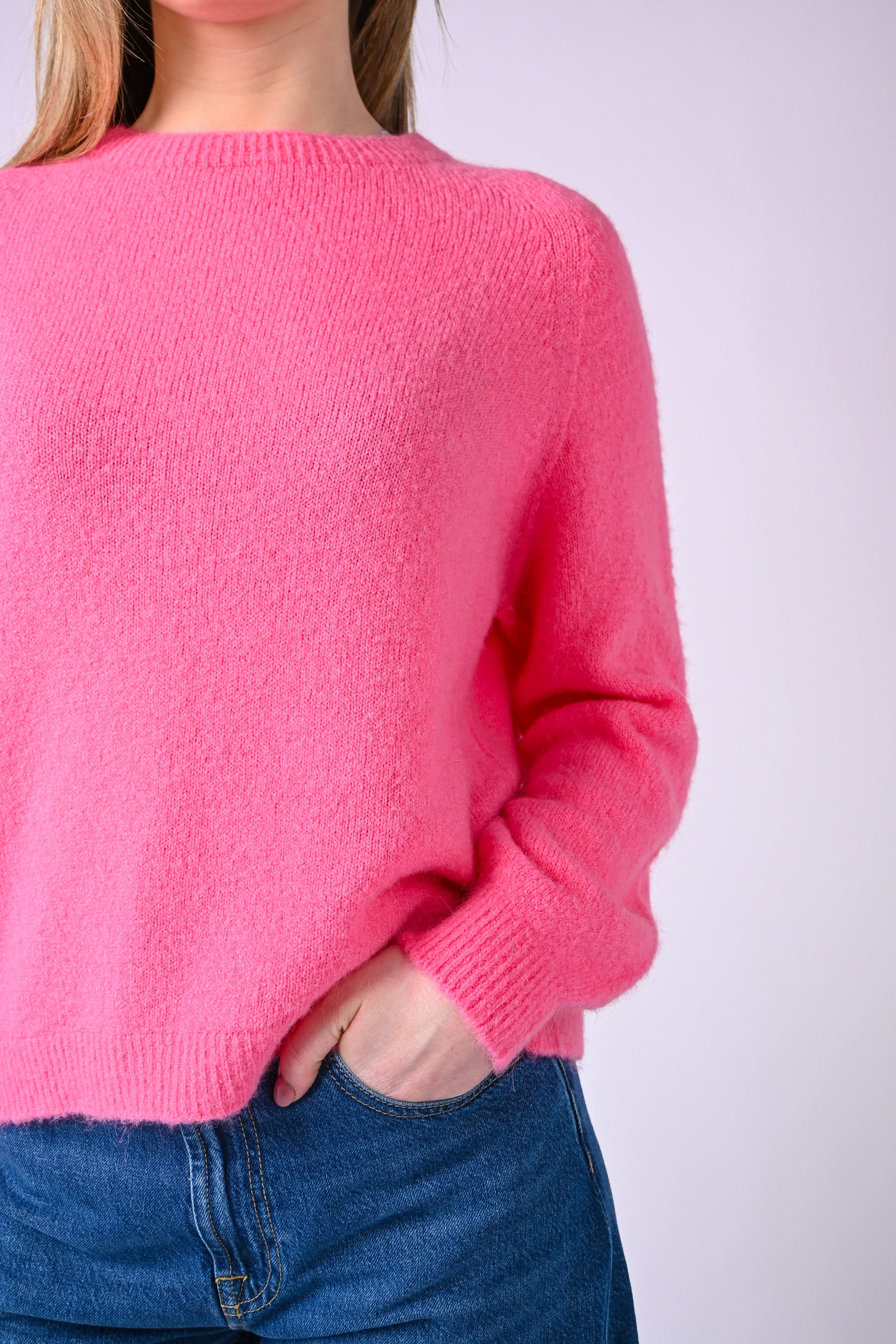 B LOVE - MAGLIA BABY ALPACA MANICA LUNGA ART.SOFT/1013 - ROSA PINK - Image 5