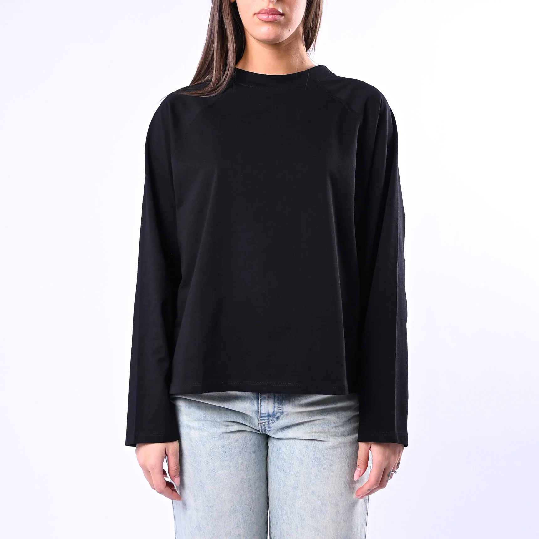 B LOVE - T-SHIRT A SCATOLA MANICA LUNGA ART.11751 - NERO - Image 2