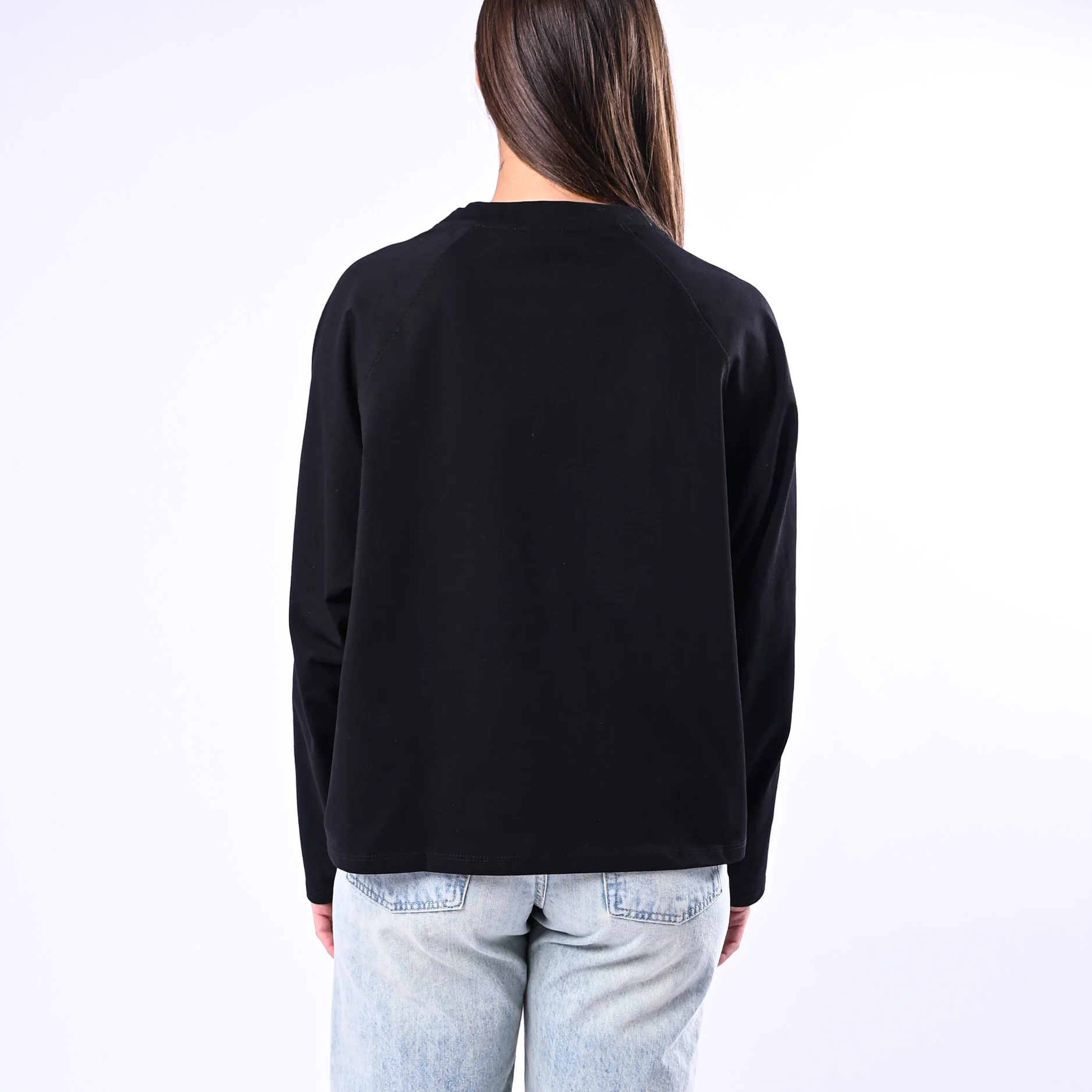 B LOVE - T-SHIRT A SCATOLA MANICA LUNGA ART.11751 - NERO - Image 4