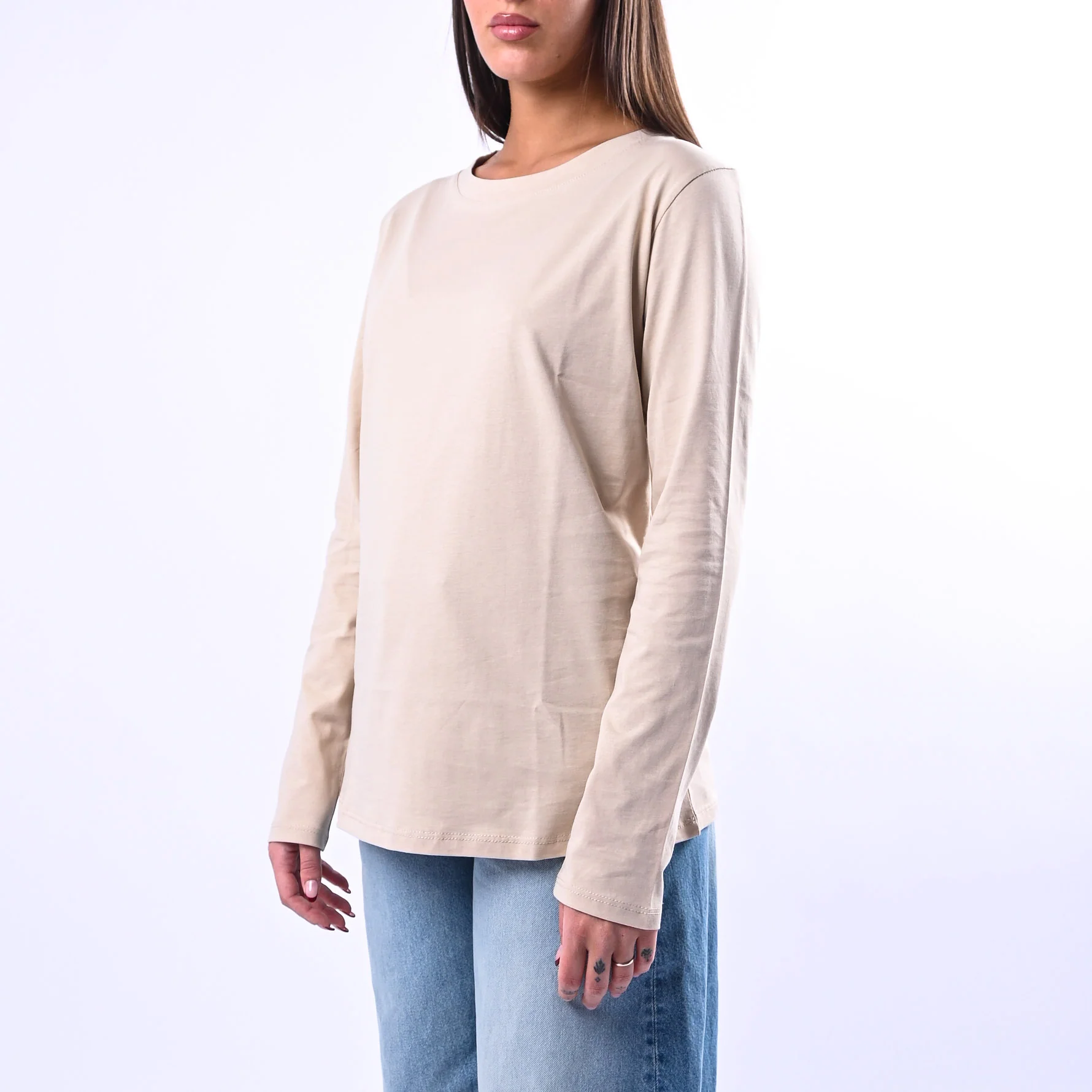 B LOVE - T-SHIRT GIROCOLLO MANICA LUNGA ART.12038 - BEIGE - Image 3