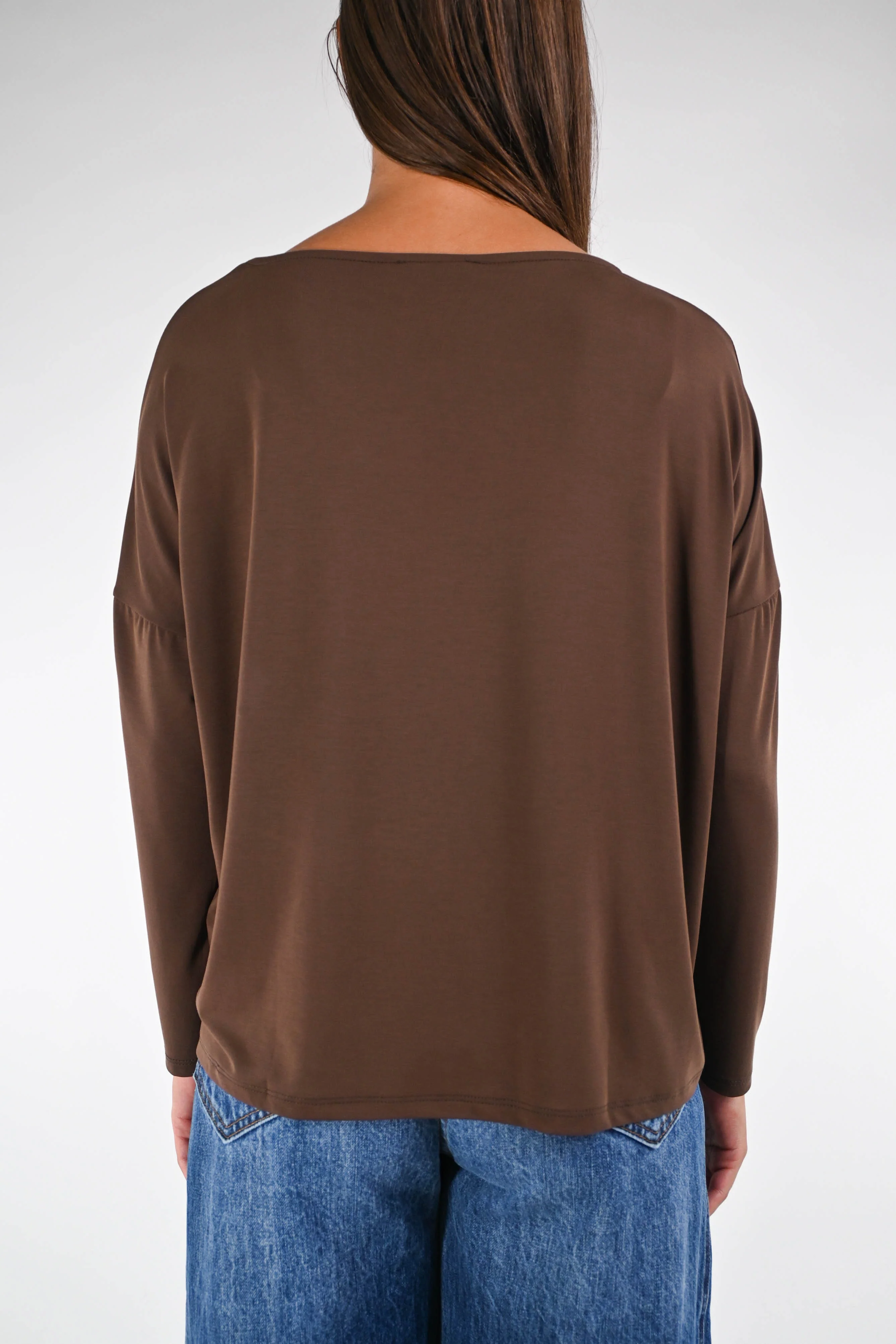 B LOVE - T-SHIRT MODAL A SCATOLA ART.8817M - CIOCCOLATO - Image 4