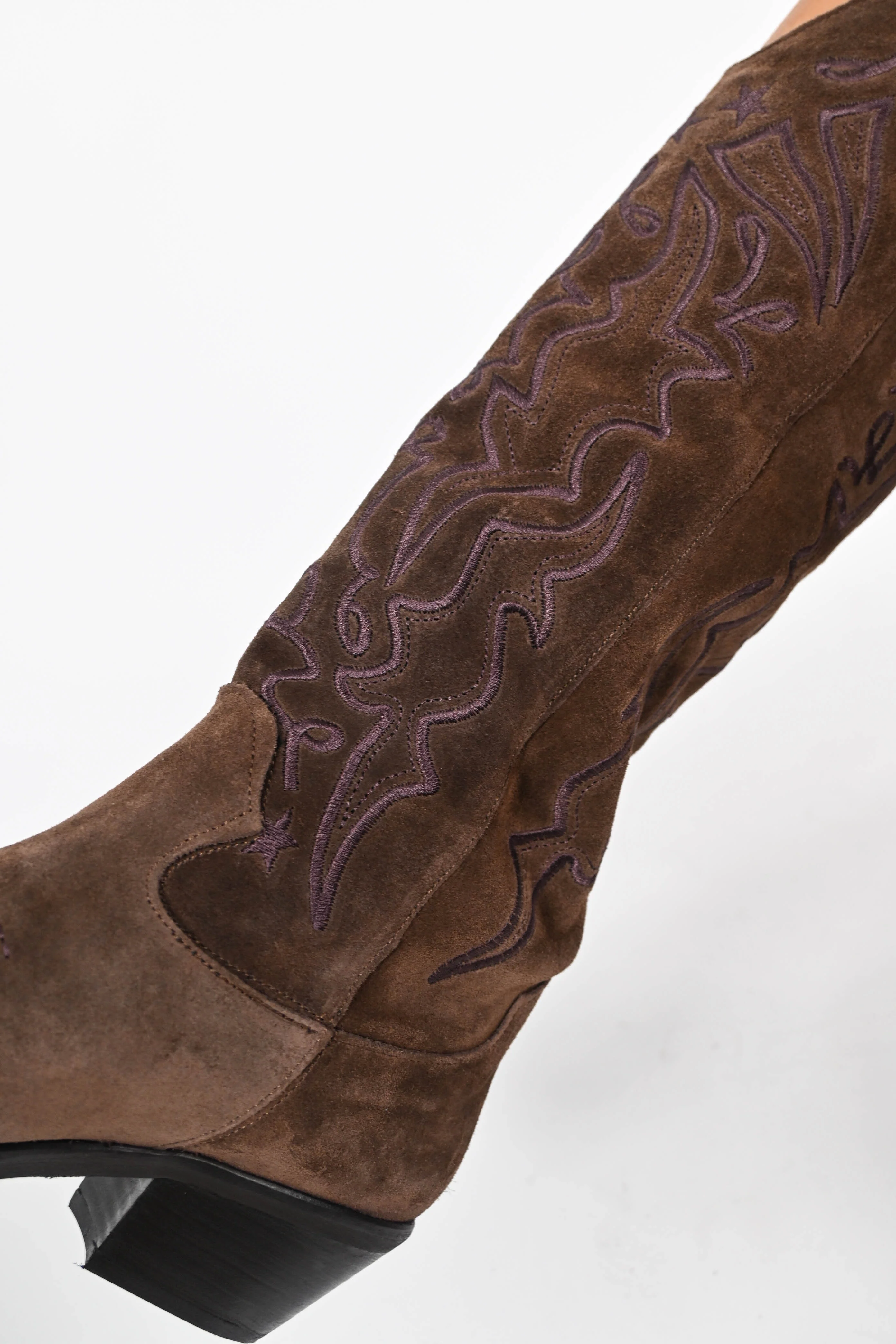 DIVINE FOLLIE - TEXANO ALTO RICAMATO ART.1503/50 - CAMOSCIO MORO - Image 4