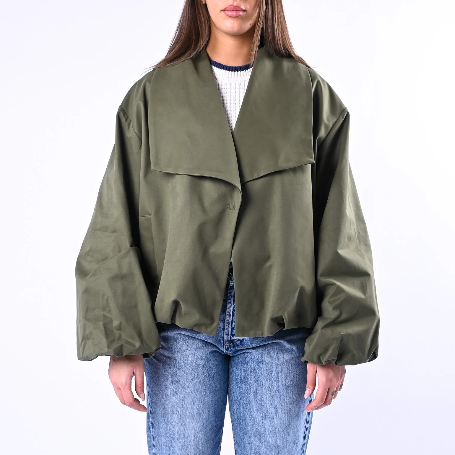 GOLD - BOMBER COLLO A SCIALLE ART.38070/4704 - MILITARE - Image 2