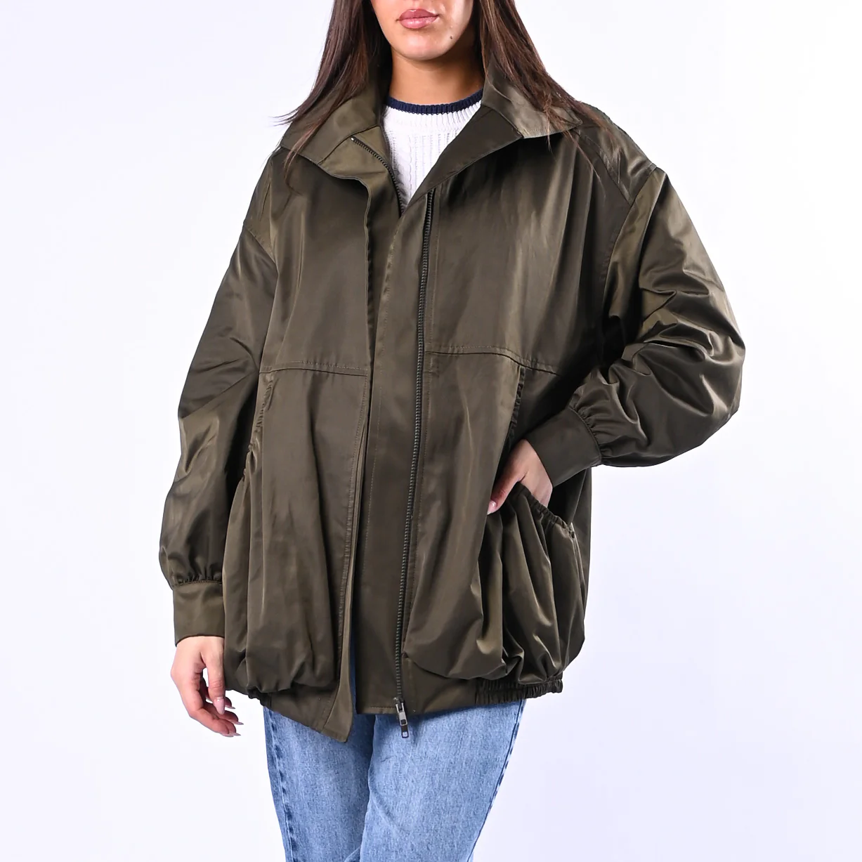 GOLD - BOMBER OVER CON TASCHE A PALLONCINO ART.39069/4705 - MILITARE