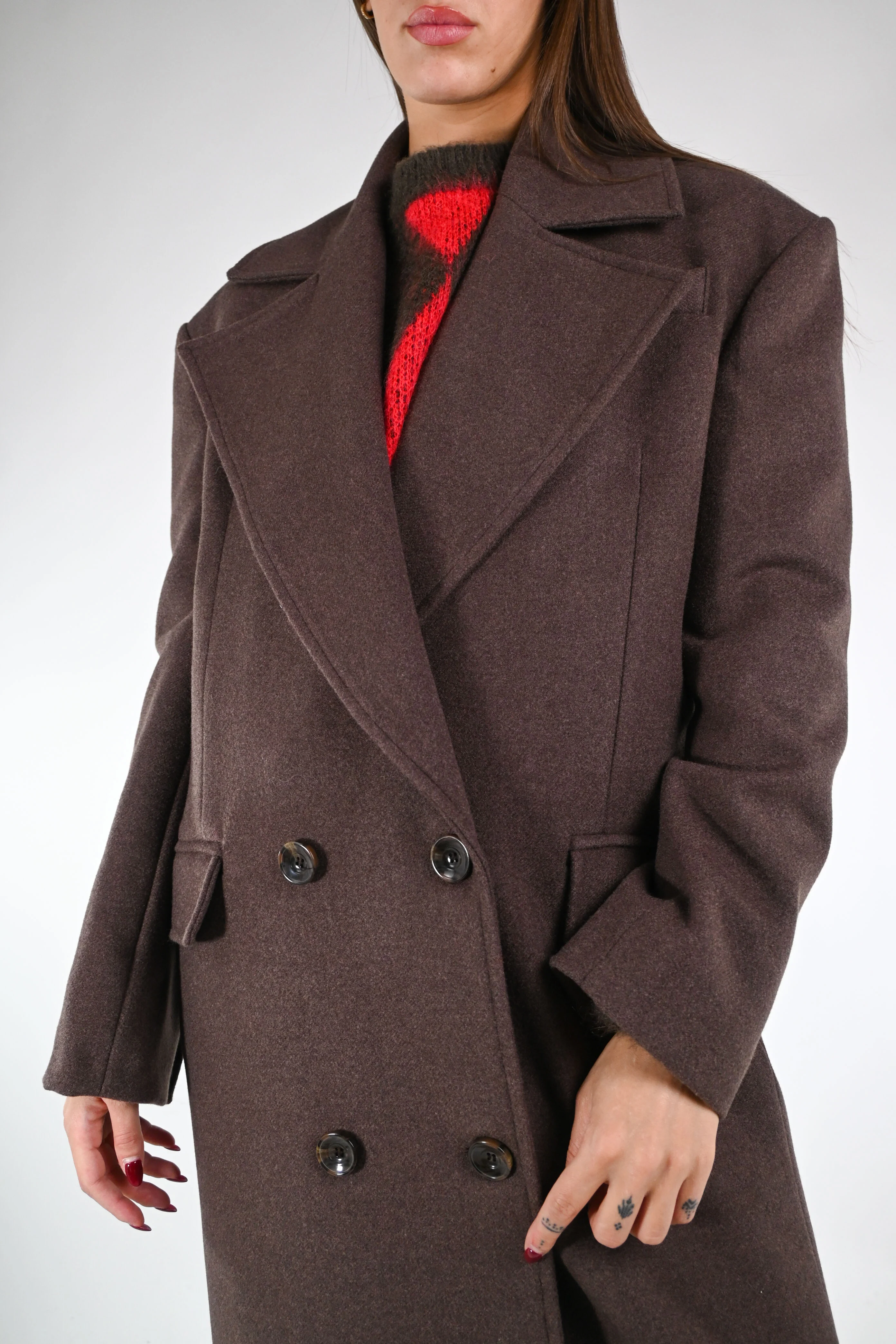 GOLD - CAPPOTTO OVER DOPPIOPETTO ART.88087/4610 - MORO - Image 5