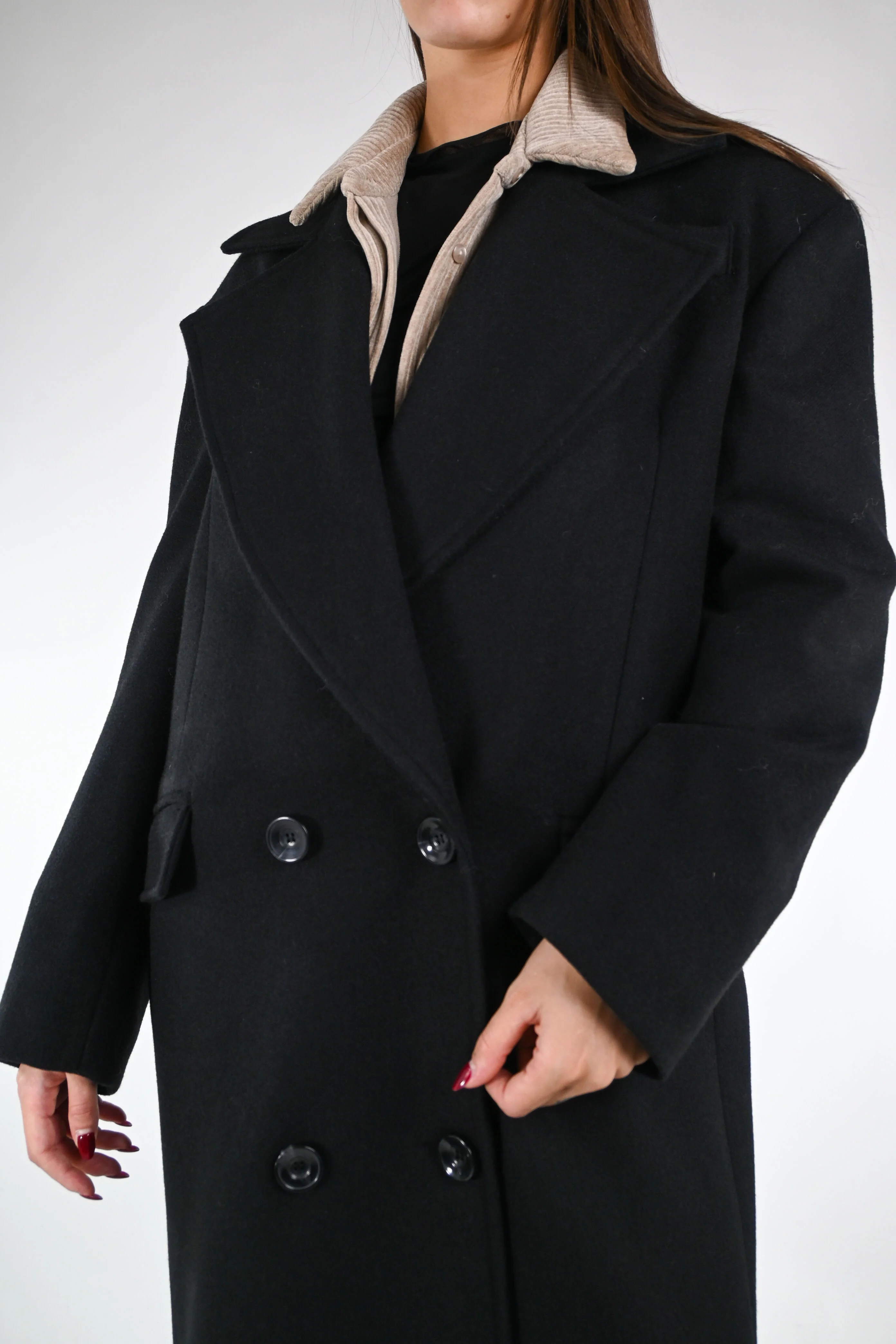 GOLD - CAPPOTTO OVER DOPPIOPETTO ART.88087/4610 - NERO - Image 5