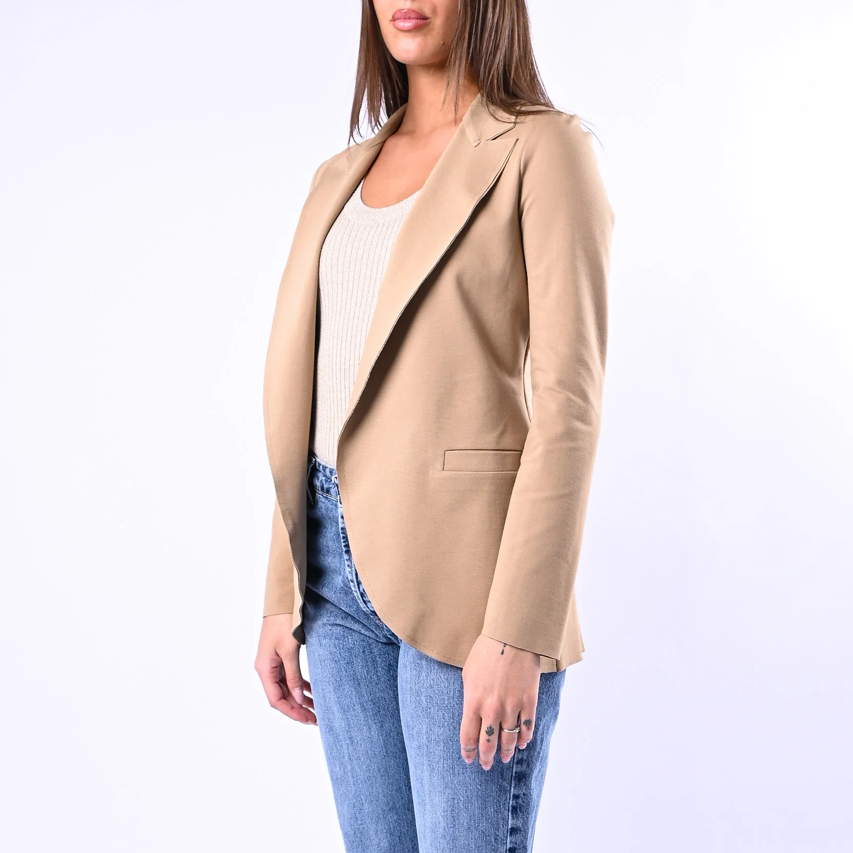 GOLD - GIACCA EASY TAGLIO VIVO PUNTO MILANO ART.374783923 - SAFARI - Image 3