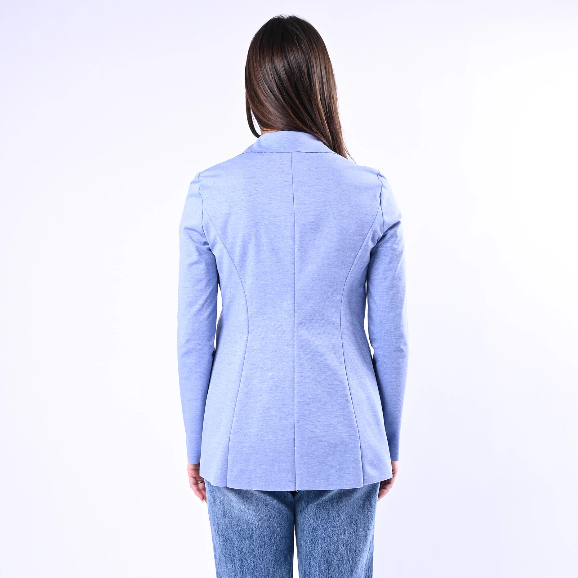GOLD - GIACCA EASY TAGLIO VIVO PUNTO MILANO ART.374783923 - DENIM - Image 4