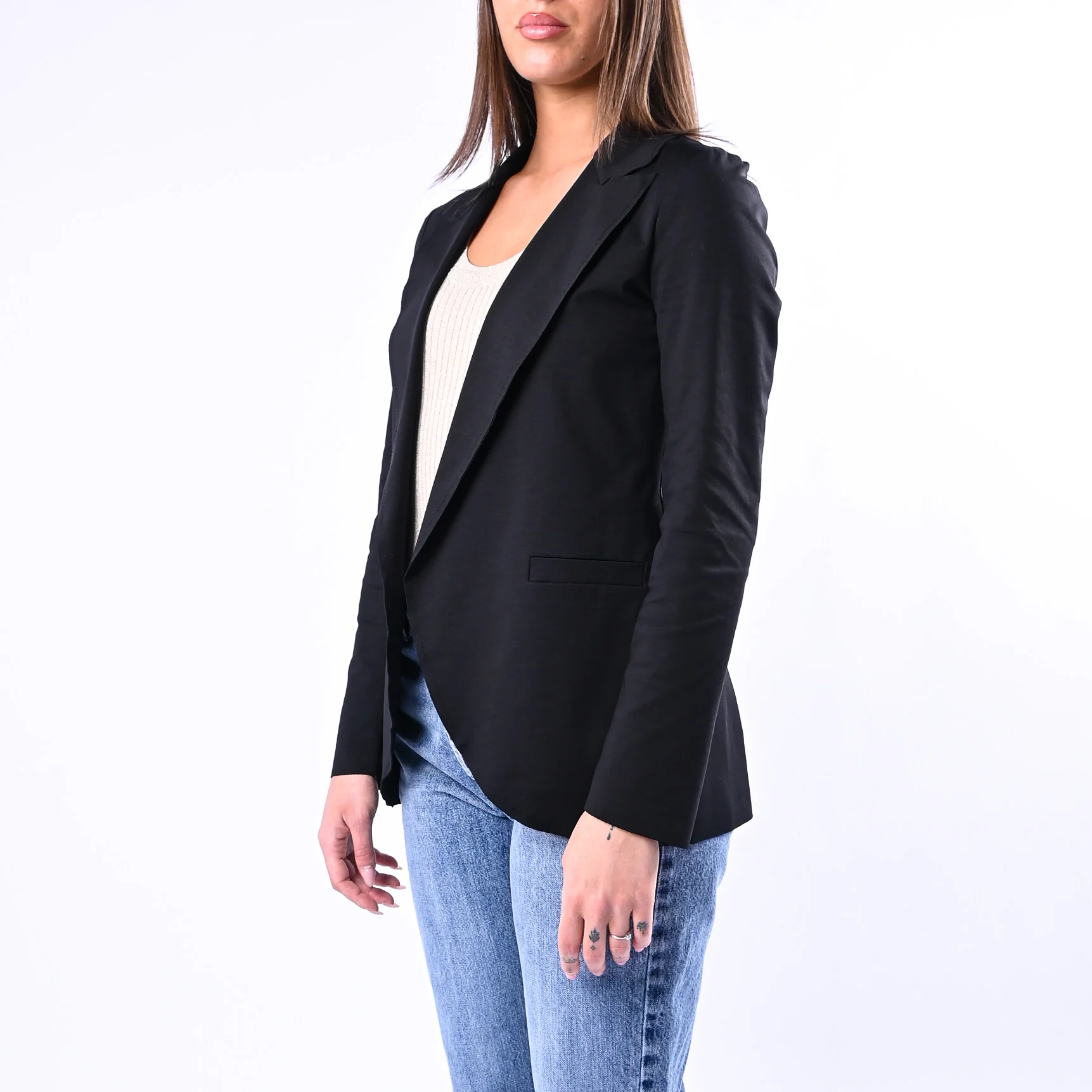 GOLD - GIACCA EASY TAGLIO VIVO PUNTO MILANO ART.374783923 - NERO - Image 3