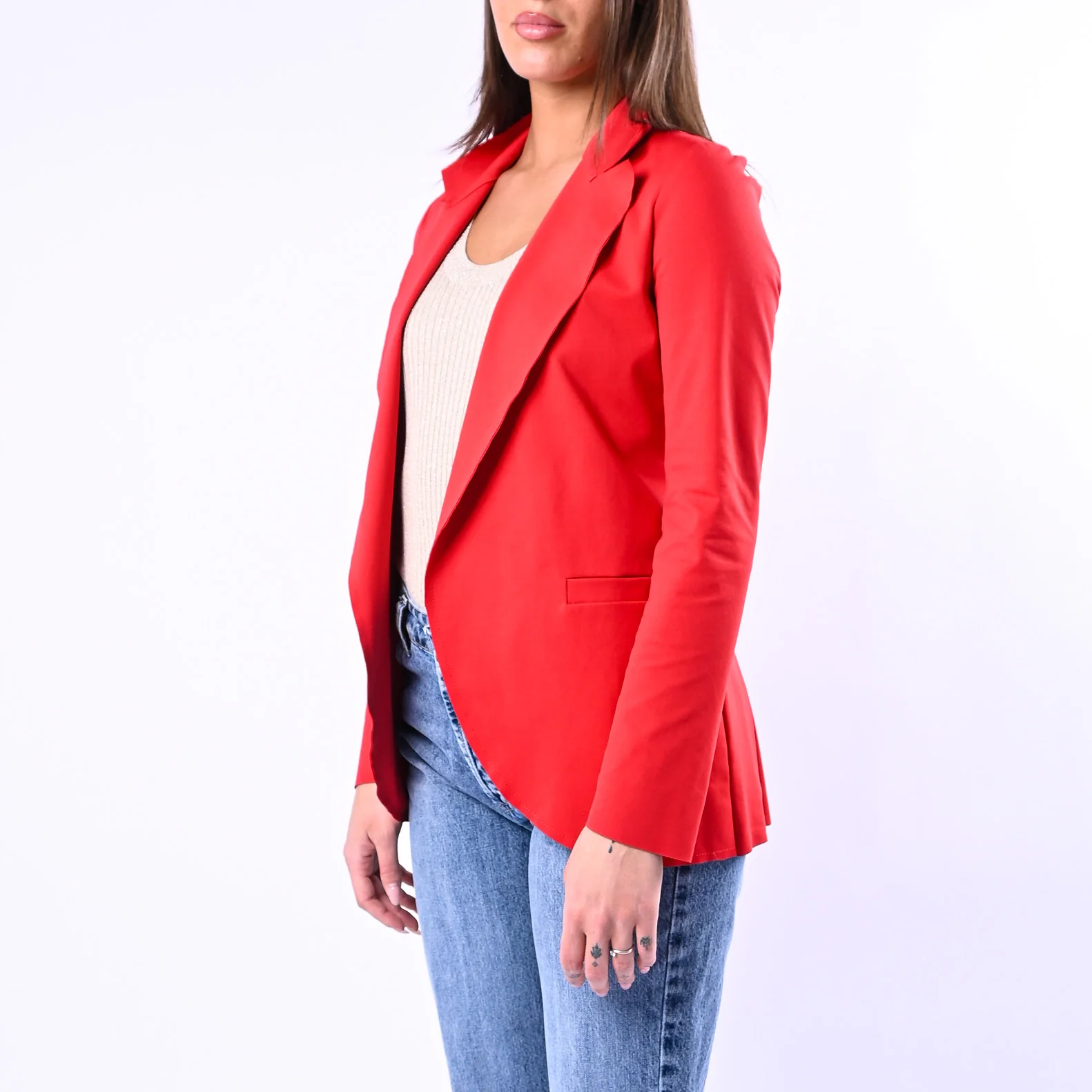 GOLD - GIACCA EASY TAGLIO VIVO PUNTO MILANO ART.374783923 - ROSSO - Image 3