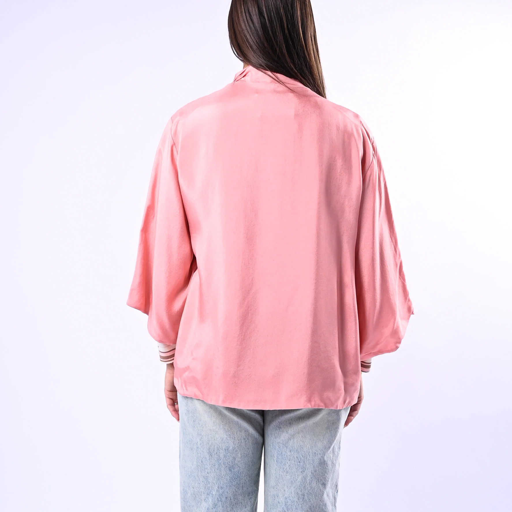 WU'SIDE - GIACCA/KIMONO CORTO CON MANICA GOMITO ART.26339 - ROSA - Image 4