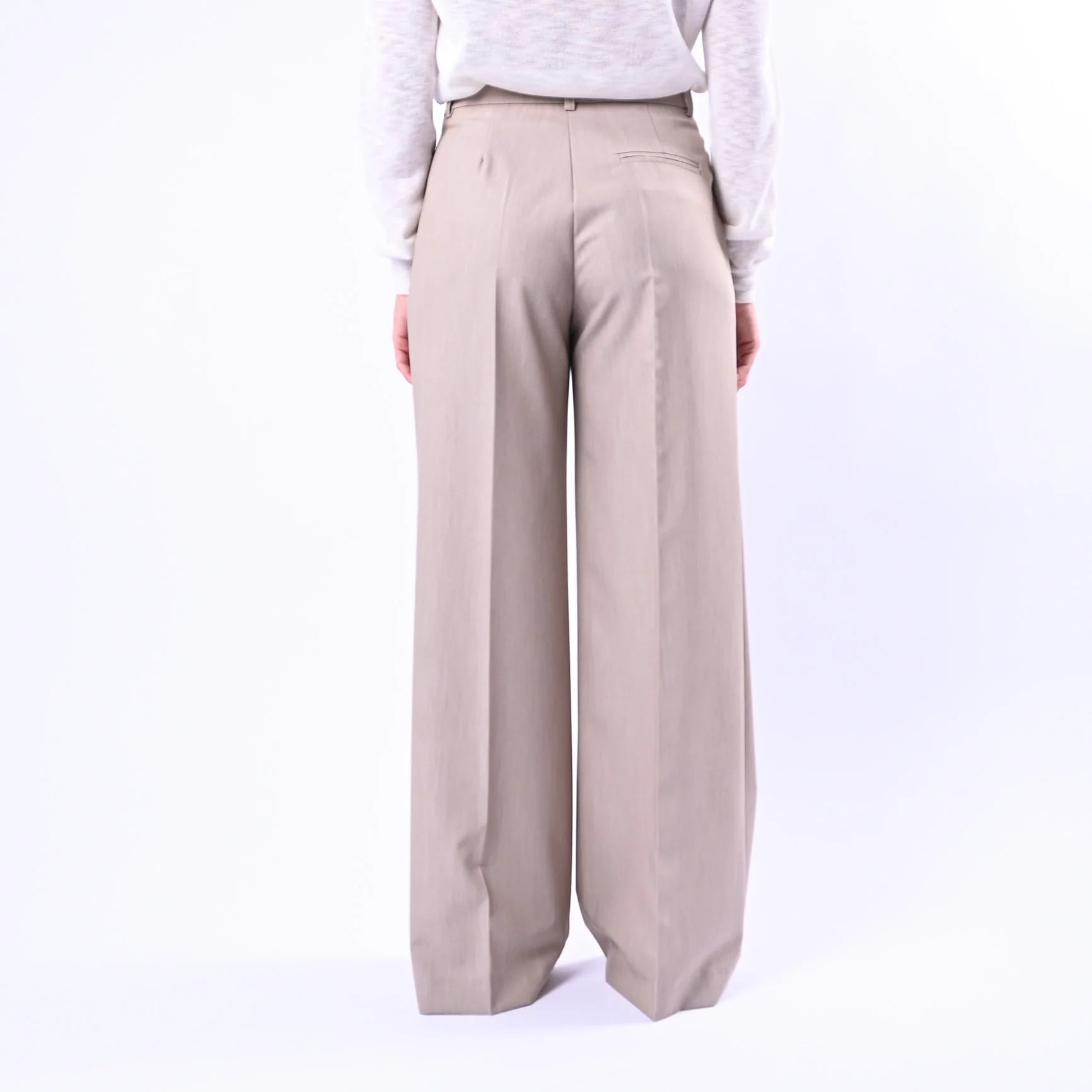 GOLD - PANTALONE PALAZZO POLIVOSCOSA MELANGE ART.17206/4701 - BEIGE - Image 4