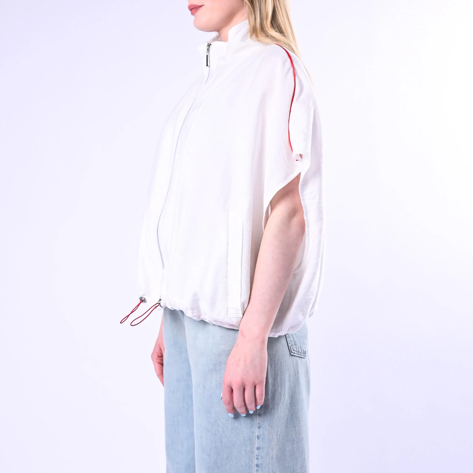 HAVEONE - BOMBER SMANICATO IN VISCOSA ART.KSV-Q078/BU - BURRO - Image 3
