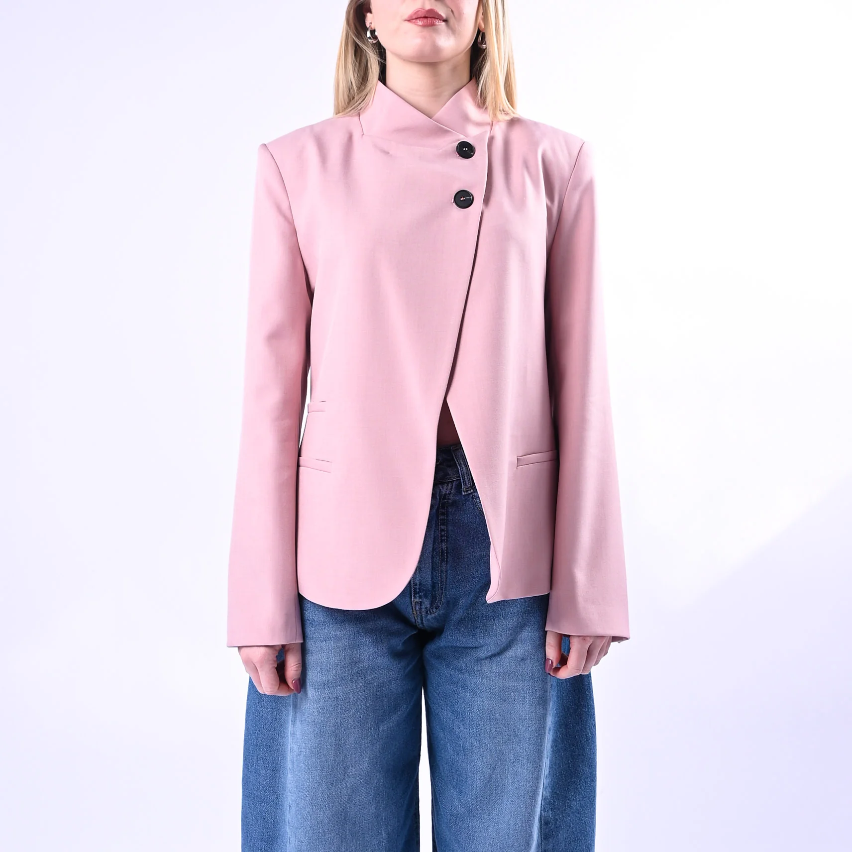 HAVEONE - GIACCA COREANA BOTTONI SPOSTATI ART.JMN-Q090 - ROSA - Image 2