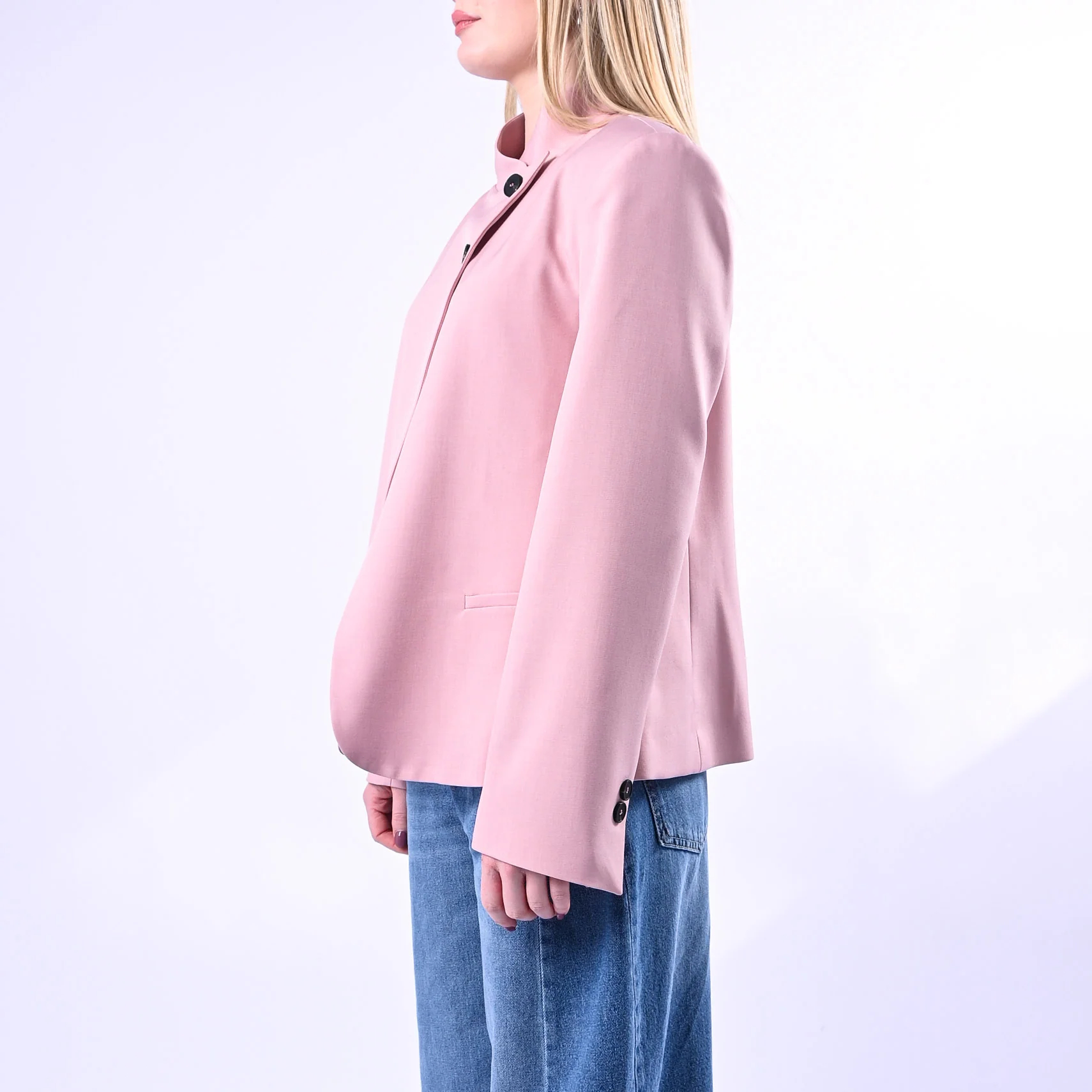 HAVEONE - GIACCA COREANA BOTTONI SPOSTATI ART.JMN-Q090 - ROSA - Image 3