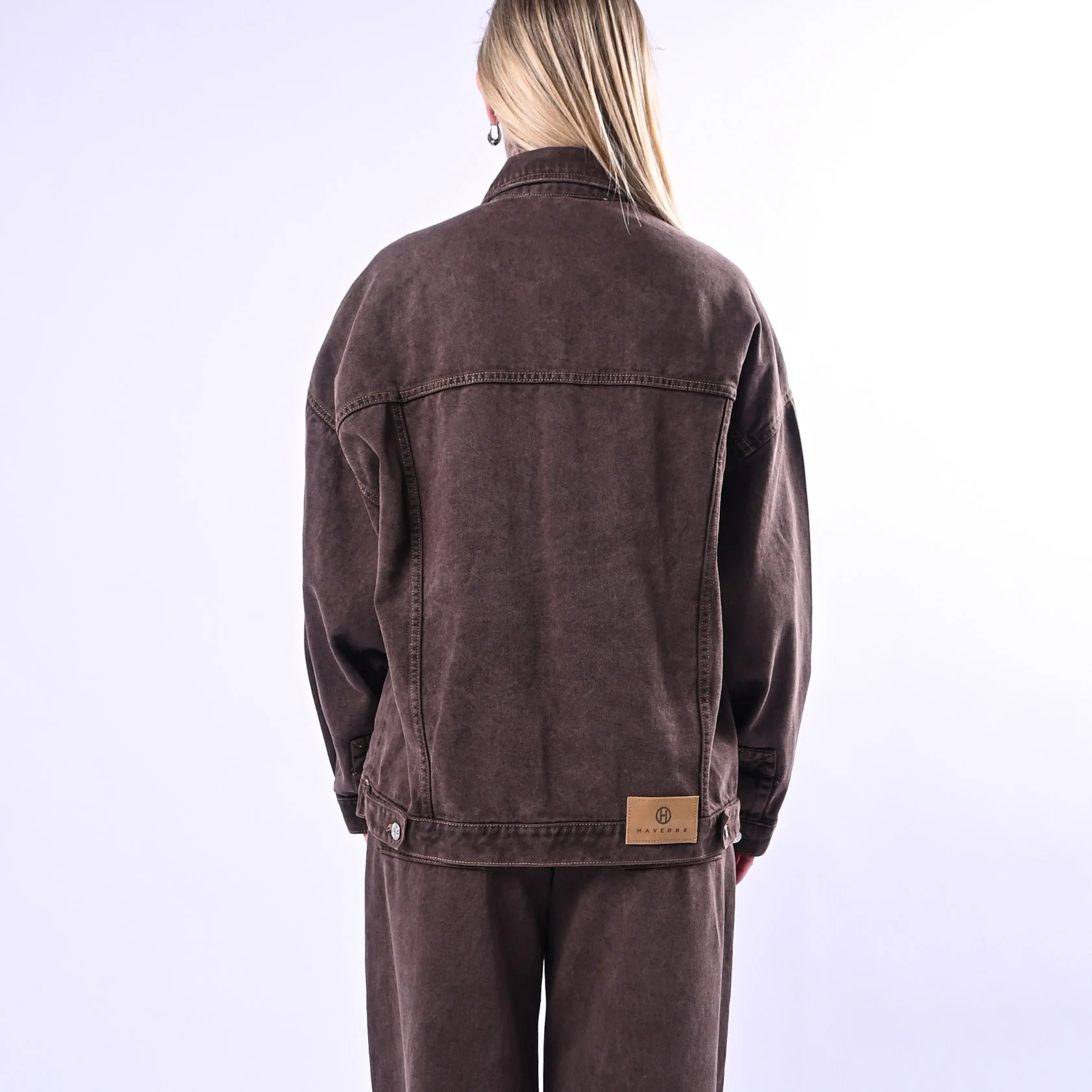 HAVEONE - GIUBBINO BULL DENIM LAVATO ART.KGZ-Q020 - MORO - Image 5