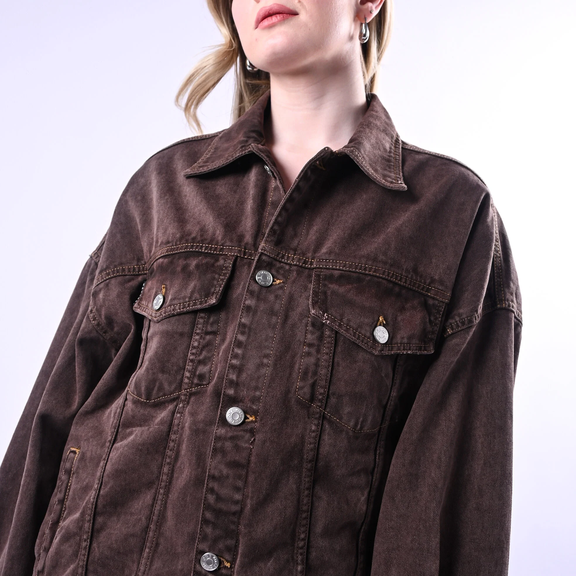 HAVEONE - GIUBBINO BULL DENIM LAVATO ART.KGZ-Q020 - MORO - Image 6