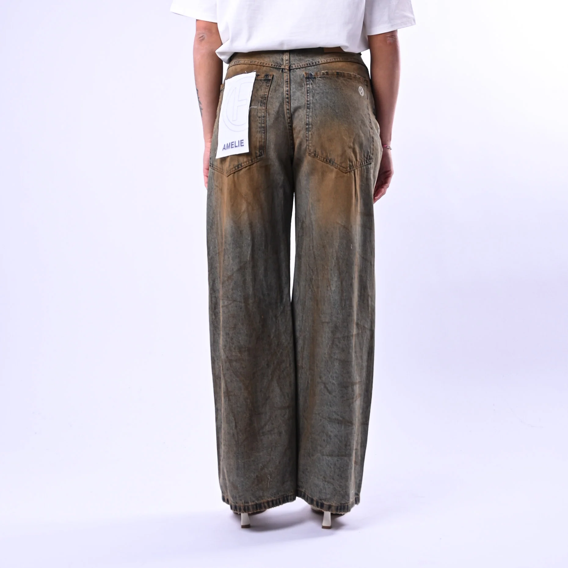HAVEONE - JEANS AMELIE SUPERPOCKET ART.PGZ-Q118 - SPENNELLATO RUGGINE - Image 3