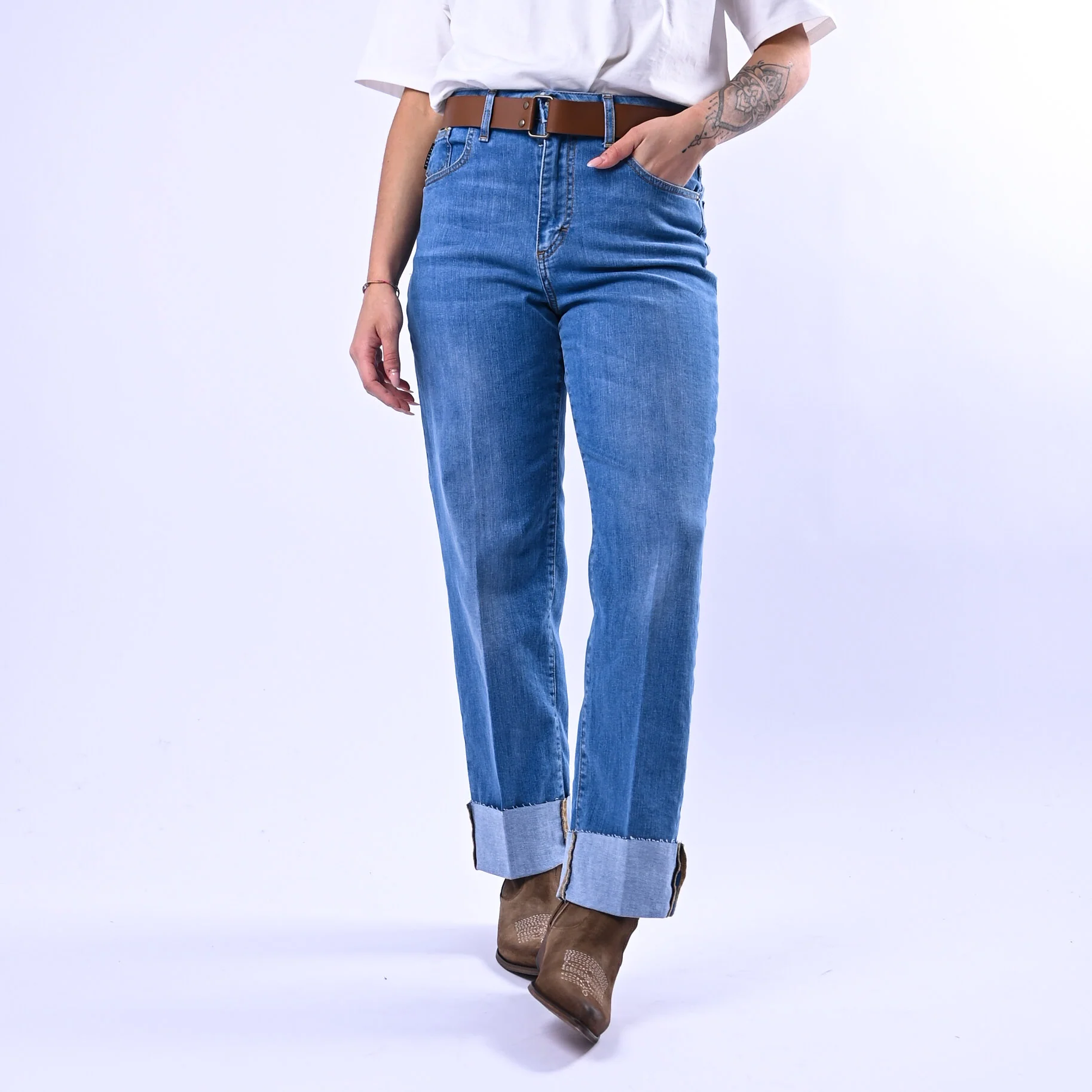 HAVEONE - JEANS MANDY ELASTICIZZATO ART.PLS-Q039 - LAVAGGIO MEDIO