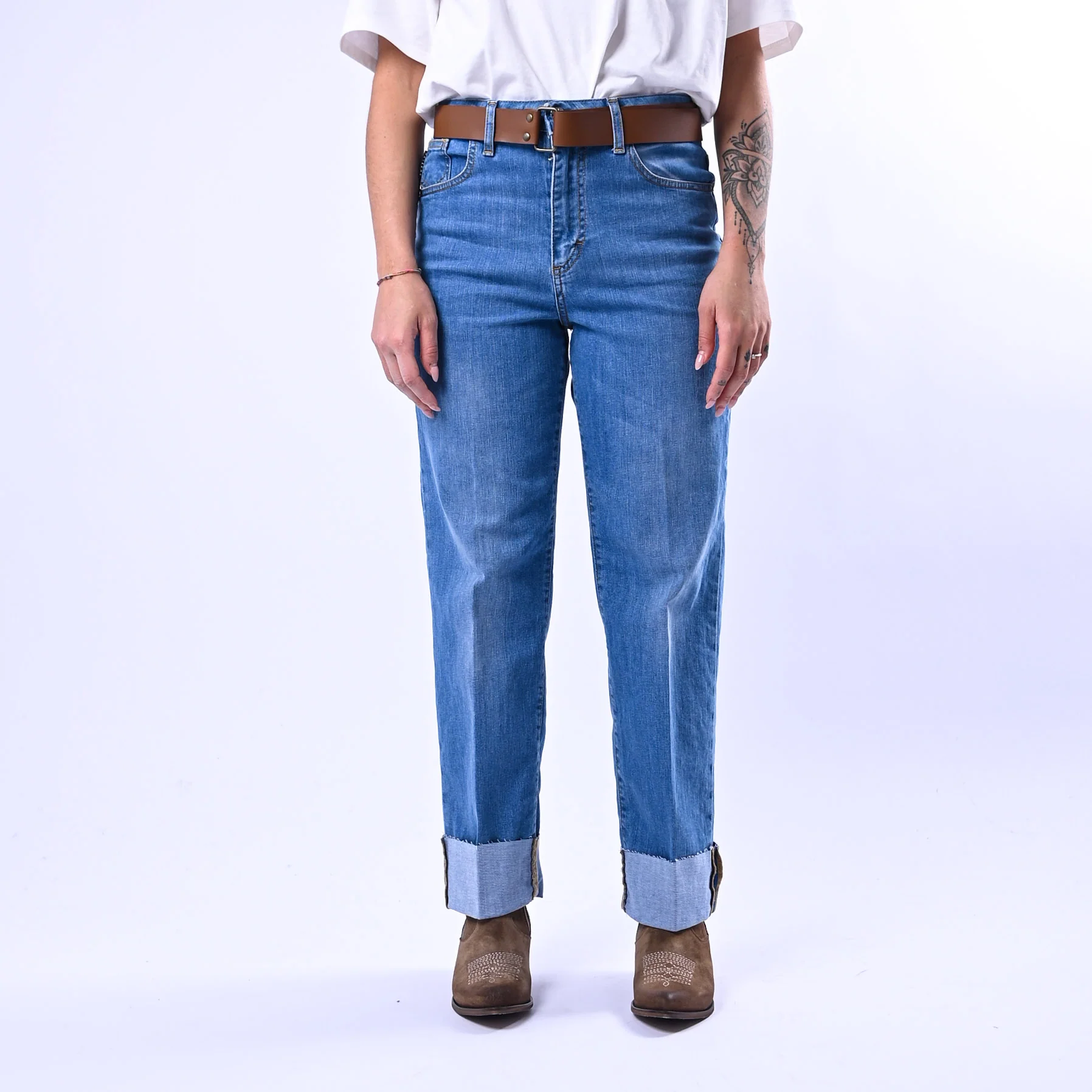 HAVEONE - JEANS MANDY ELASTICIZZATO ART.PLS-Q039 - LAVAGGIO MEDIO - Image 2