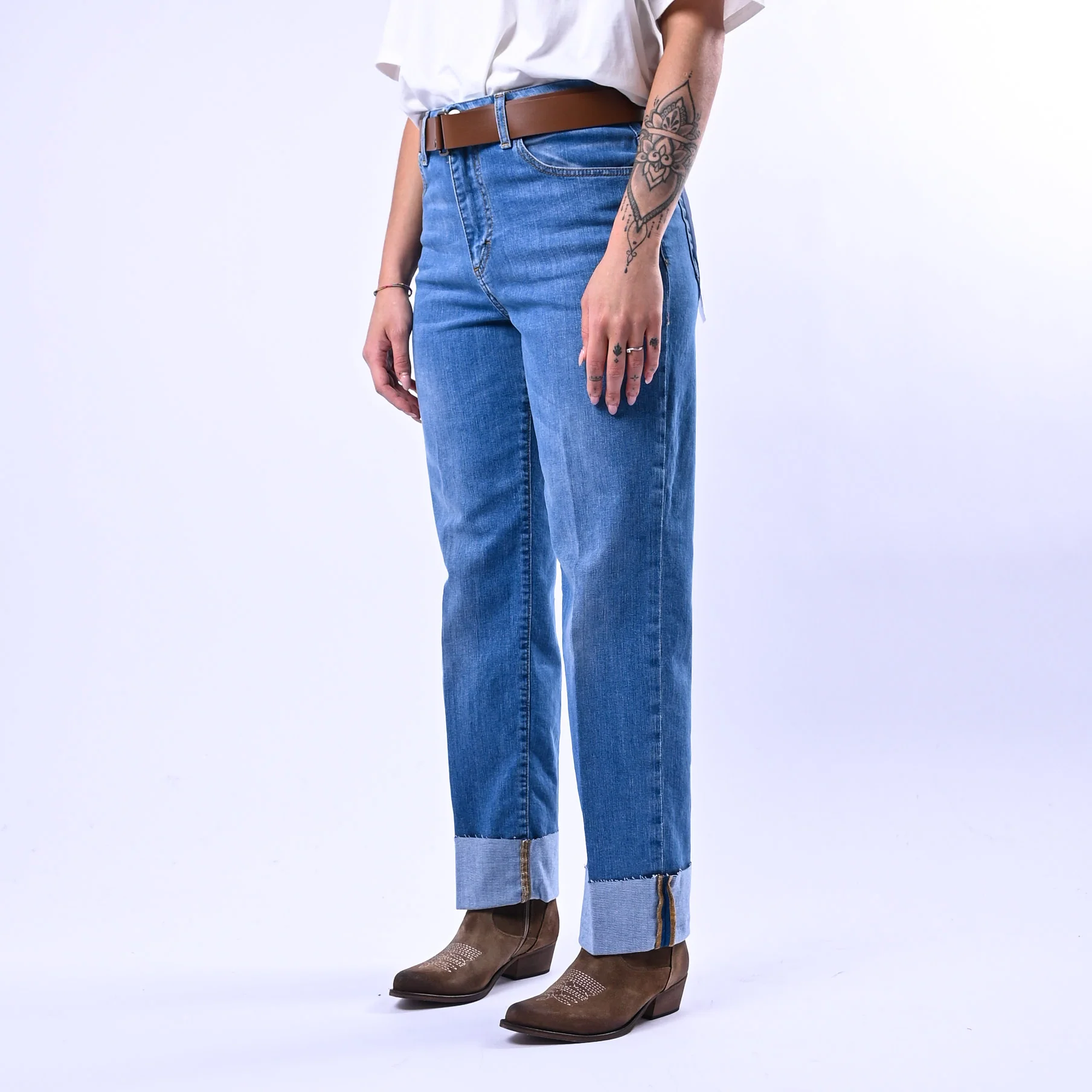 HAVEONE - JEANS MANDY ELASTICIZZATO ART.PLS-Q039 - LAVAGGIO MEDIO - Image 3