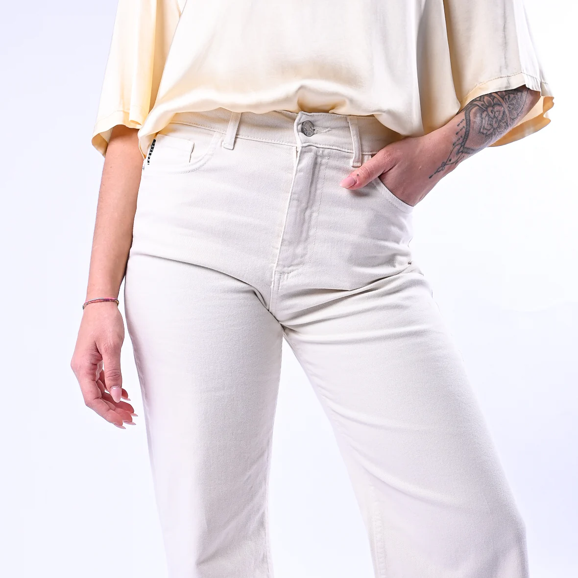 HAVEONE - JEANS MODELLO LONDON BULL DENIM ART.PGZ-Q114 - BURRO - Image 5