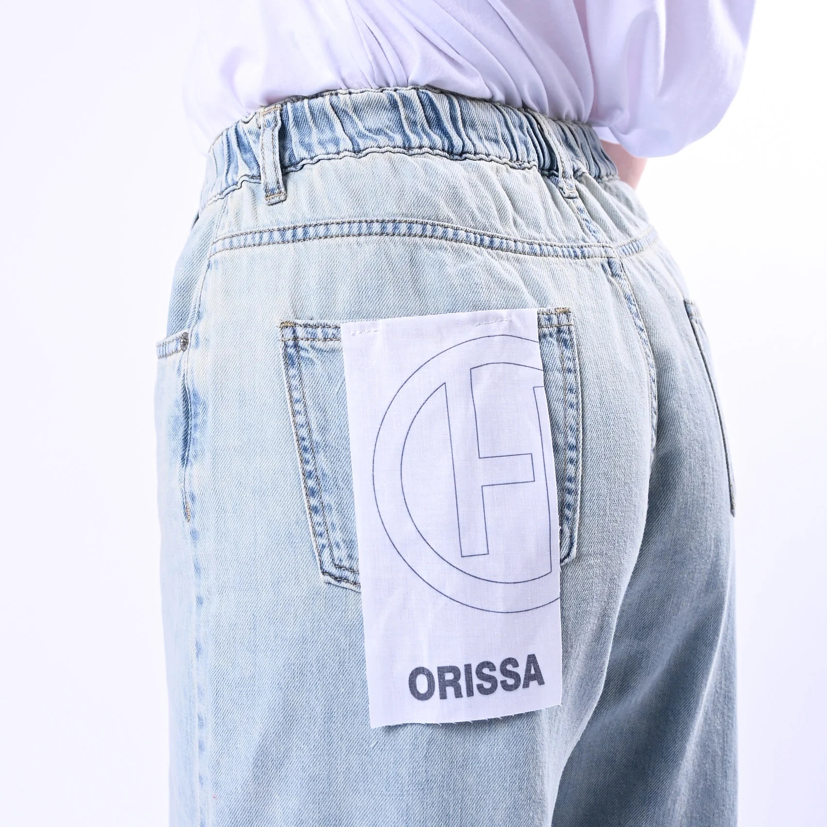 HAVEONE - JEANS ORISSA WIDE LEG ELASTICO IN VITA ART.PGZ-Q288 - JEANS CHIARO - Image 5