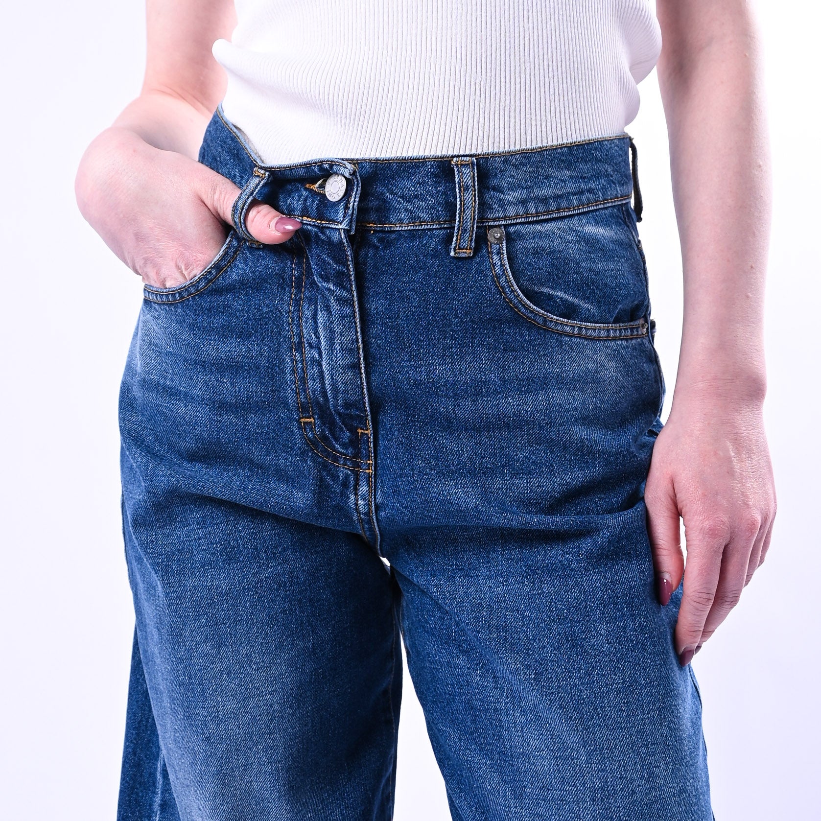 HAVEONE - JEANS STELLA BAGGY ART.PLS-Q043 - LAVAGGIO MEDIO - Image 5