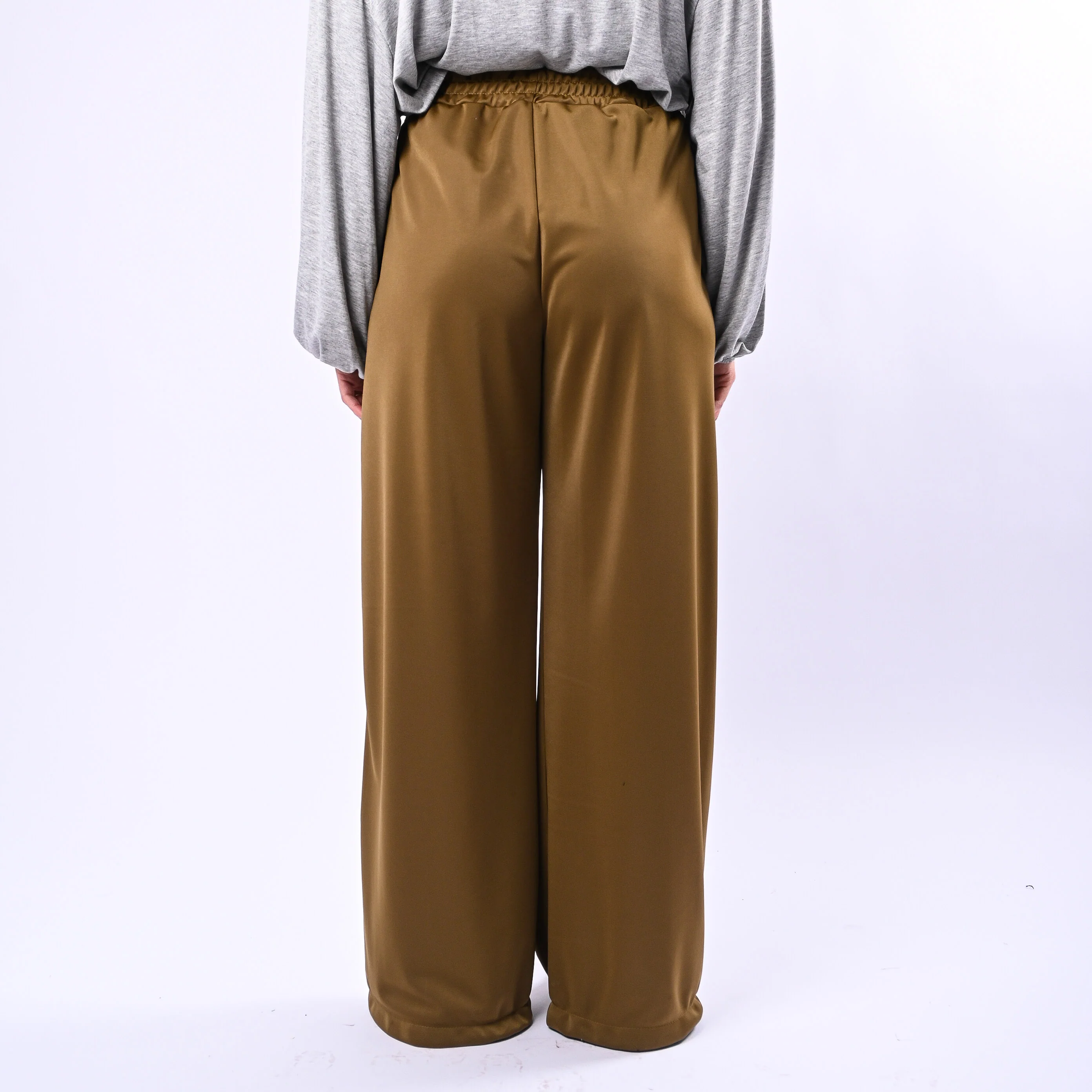 HAVEONE - PANTALONE PALAZZO ACETATO ART.PVS-Q166 - OLIO - Image 4