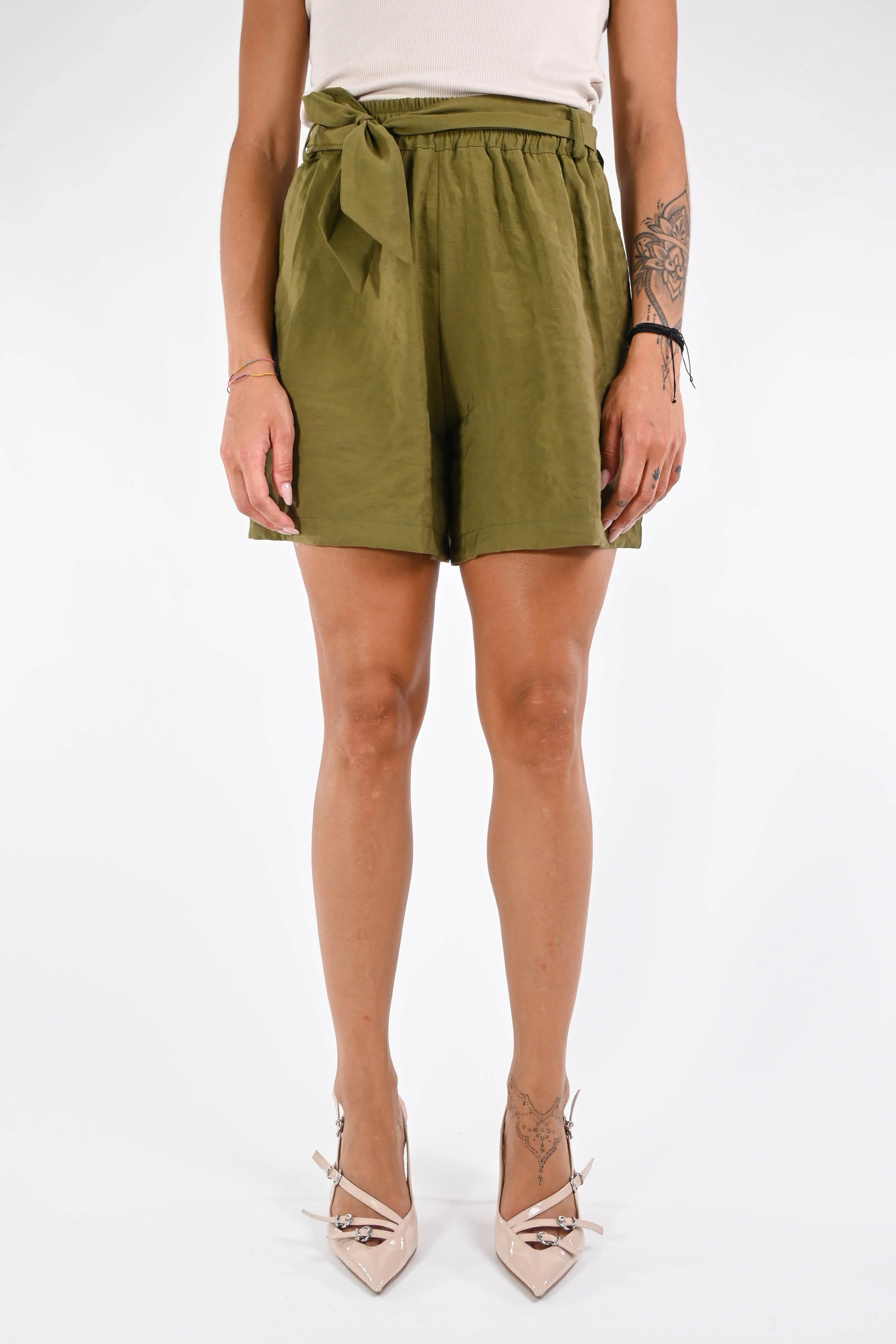 HAVEONE - SHORT ELASTICO IN VITA ART.PPA-N522 - MILITARE - Image 2