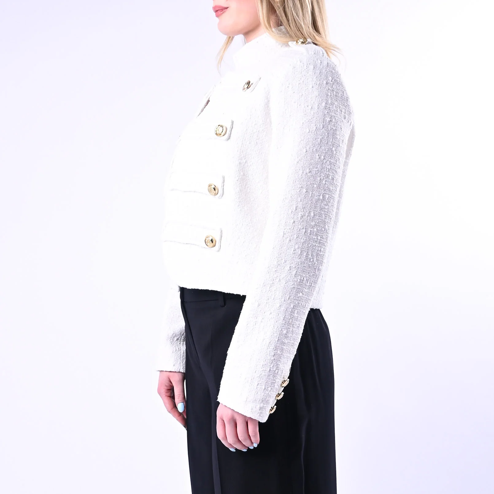MOTEL - GIACCA CHANEL CON BOTTONI DORATI ART.26B4167/BI - BIANCO - Image 3