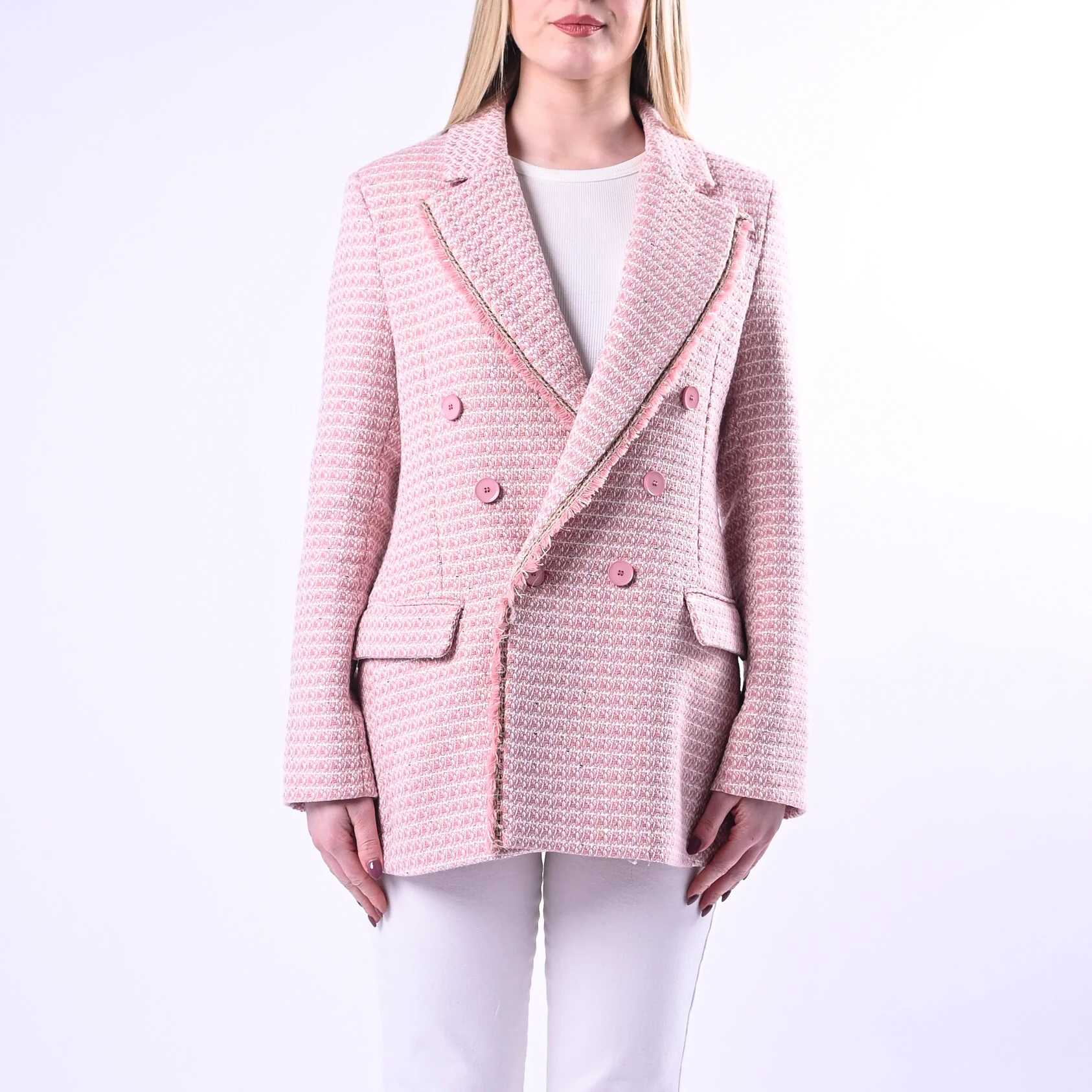 MOTEL - GIACCA CHANEL DOPPIOPETTO COLLO LANCIA ART. S26J726 - ROSA - Image 2