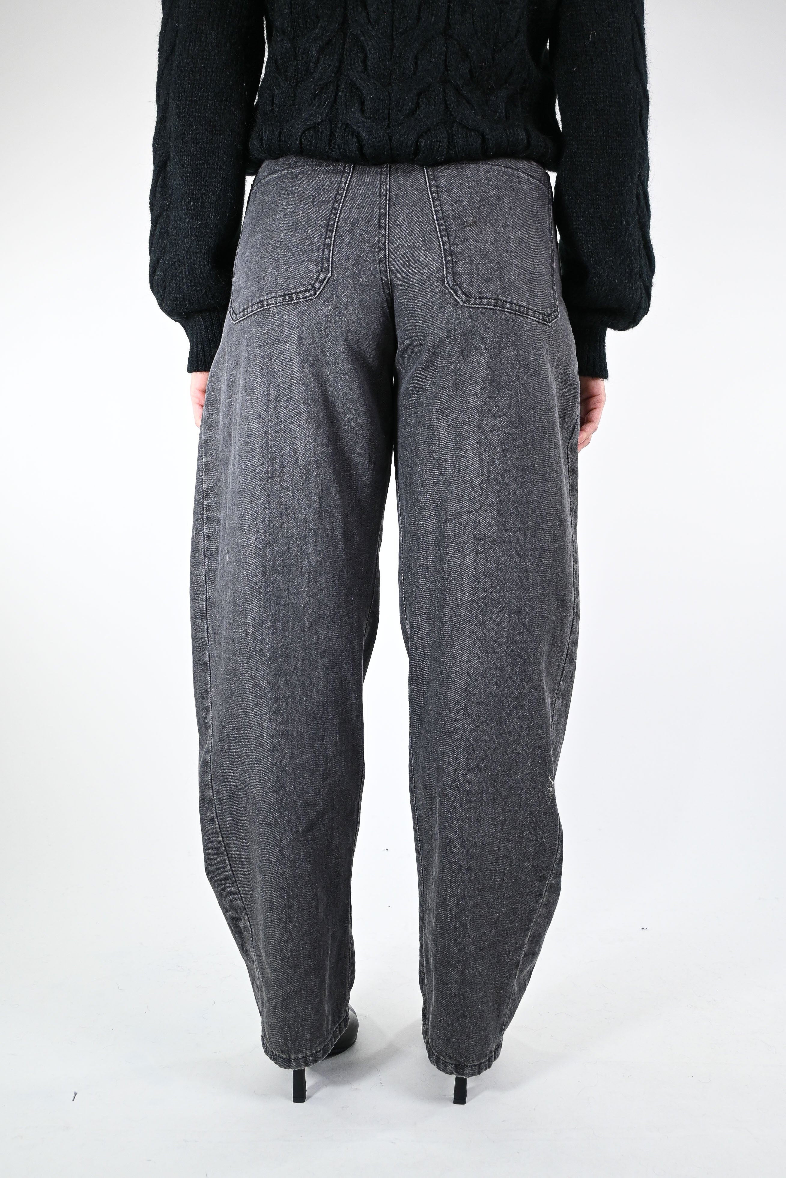 MOTEL - JEANS BALLOON CON SPICCHI ART.W25P194 - GRIGIO - Image 5