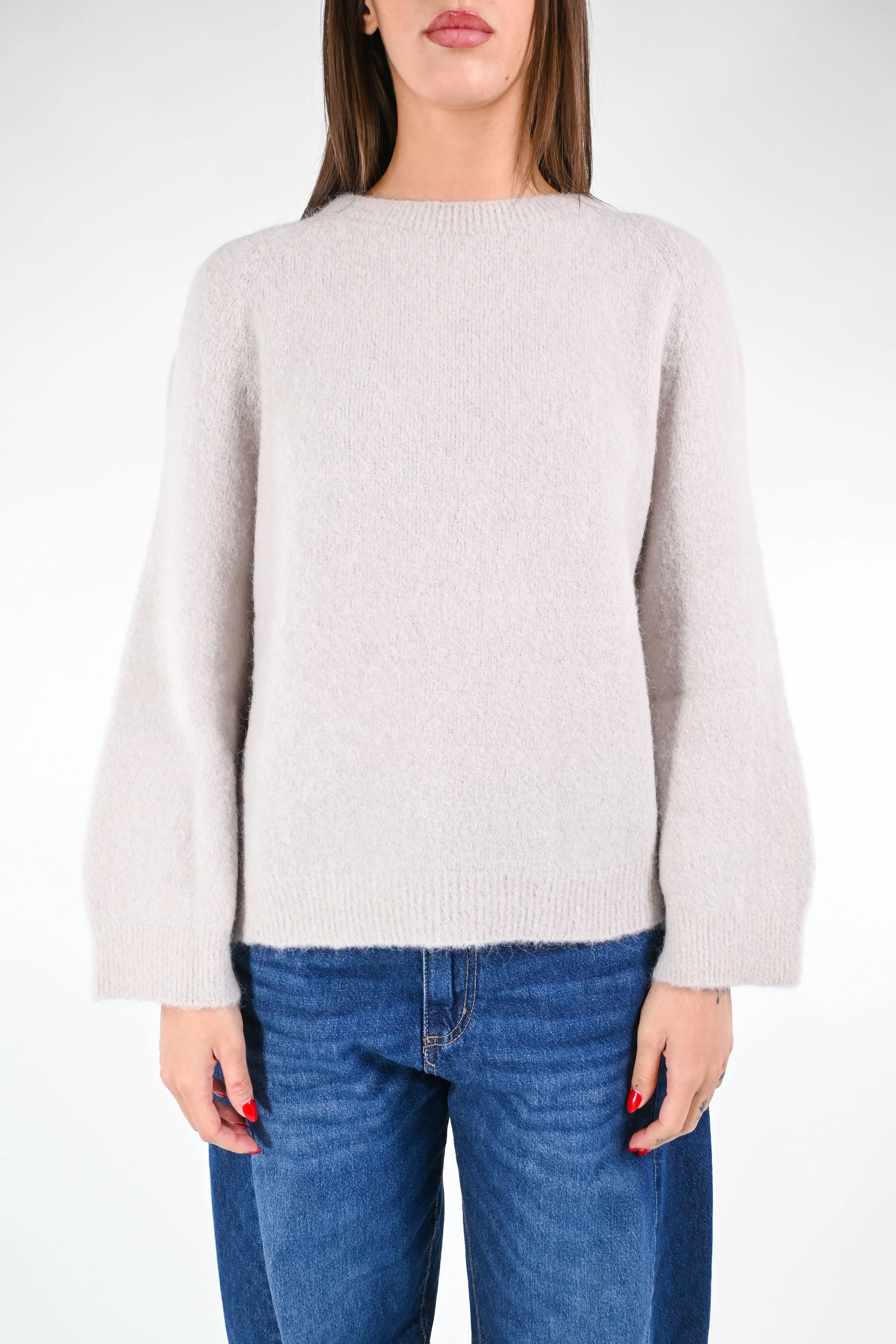 B LOVE - MAGLIA OVER IN ALPACA ART.W1039BA - BEIGE - Image 2