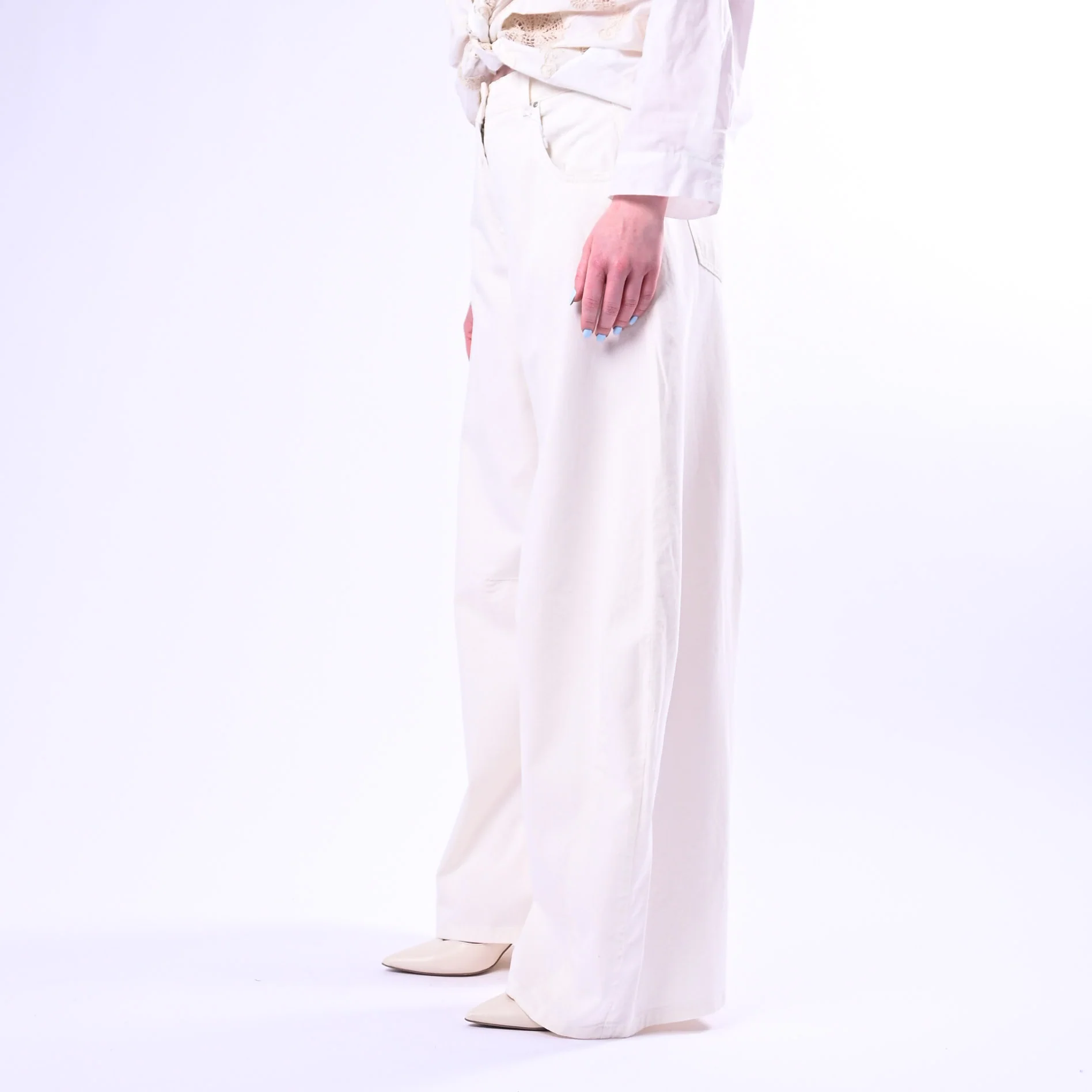 MOTEL - PANTALONE BALLON GABARDINA ART.3992B982/P - PANNA - Image 3