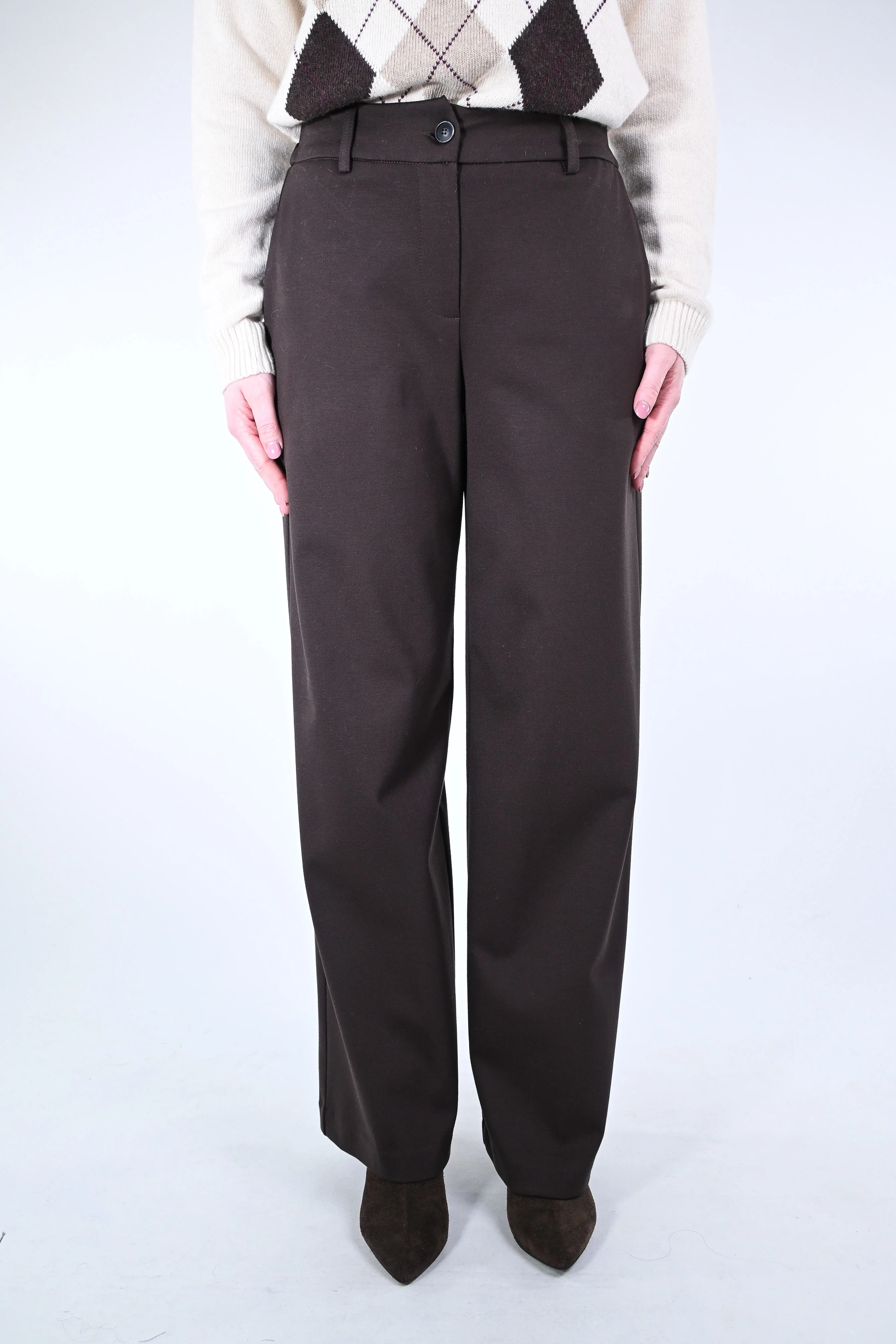 MOTEL - PANTALONE PALAZZO PUNTO MILANO ART.26P1456 - MORO - Image 2
