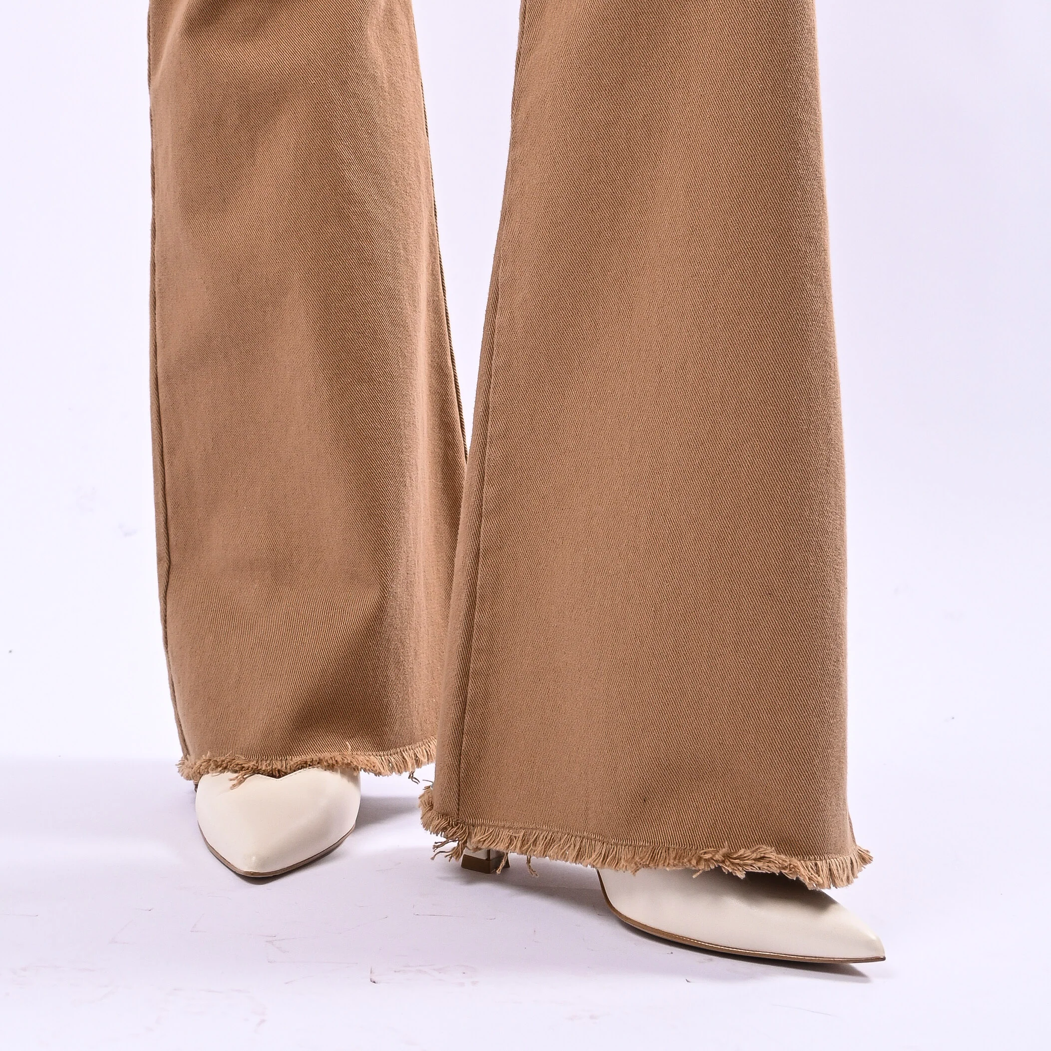 MOTEL- PANTALONE TROMBETTA SFRANGIATO ART.PA5427 - BULL DENIM BISCOTTO - Image 5