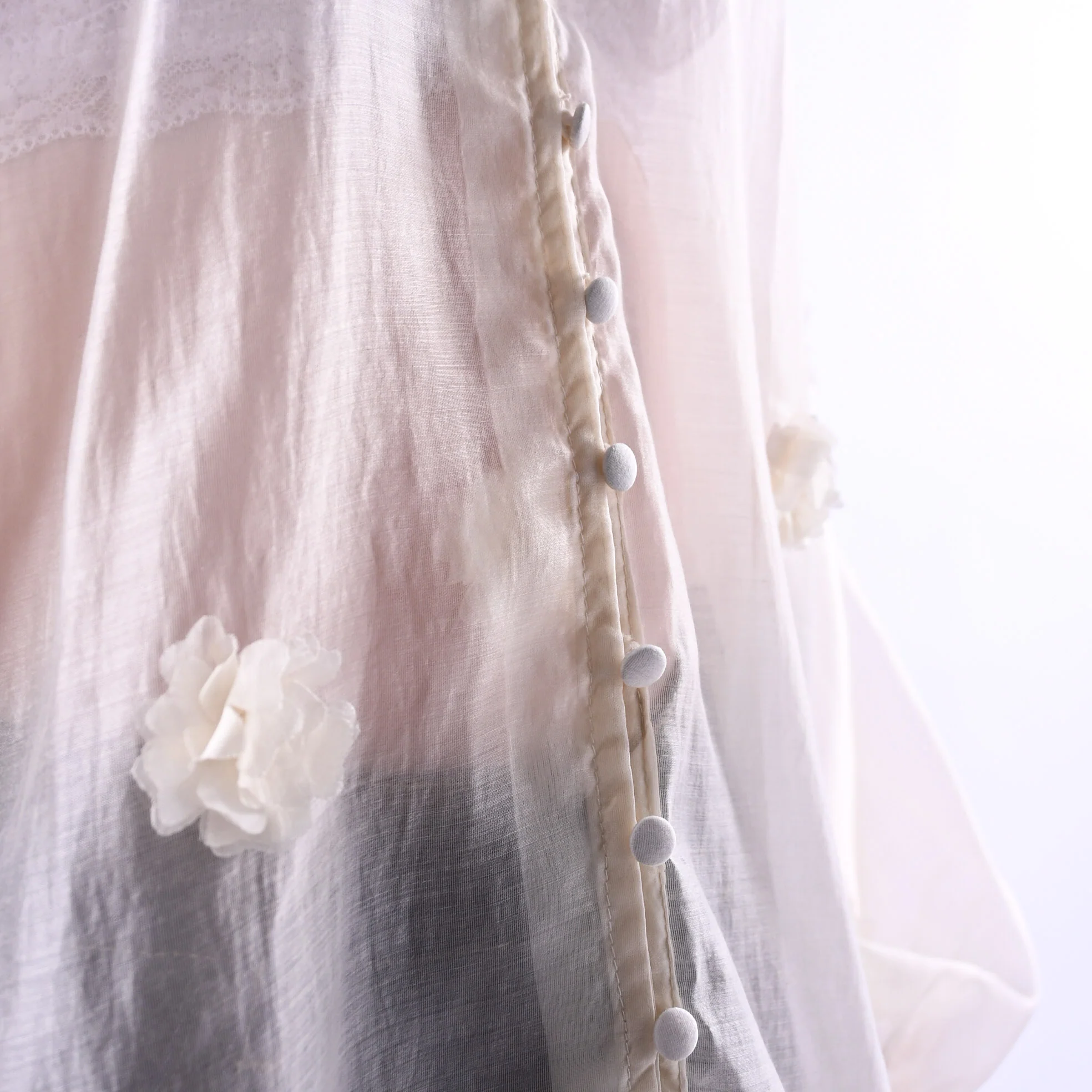 PHILIA LOFT - CAMICIA LYOCELL CON FIORI APPLICATI ART.S02E0311 - CREMA - Image 6