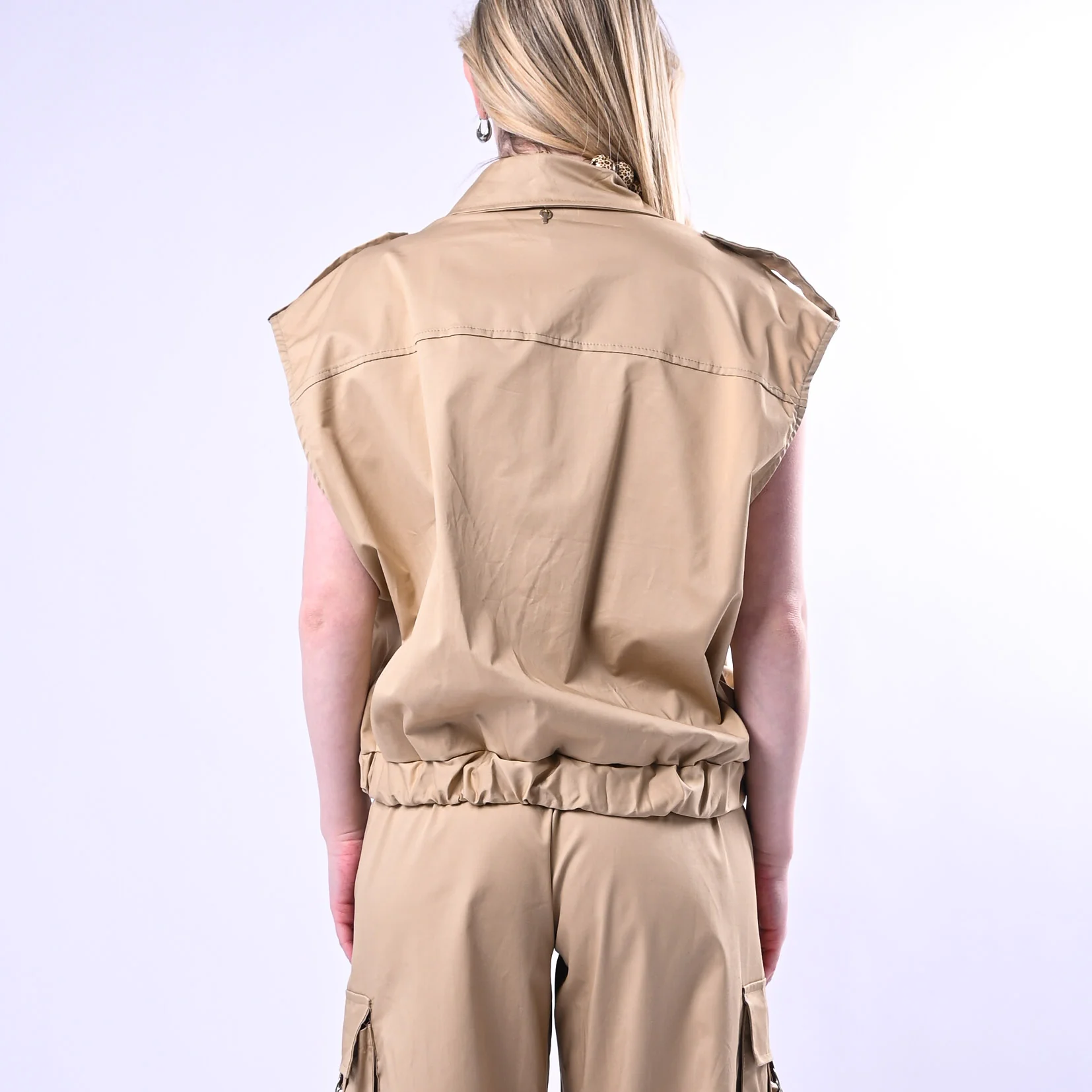 PHILIA LOFT - GILET SAFARI CON TASCONI ART.D02N0663 - SABBIA - Image 5