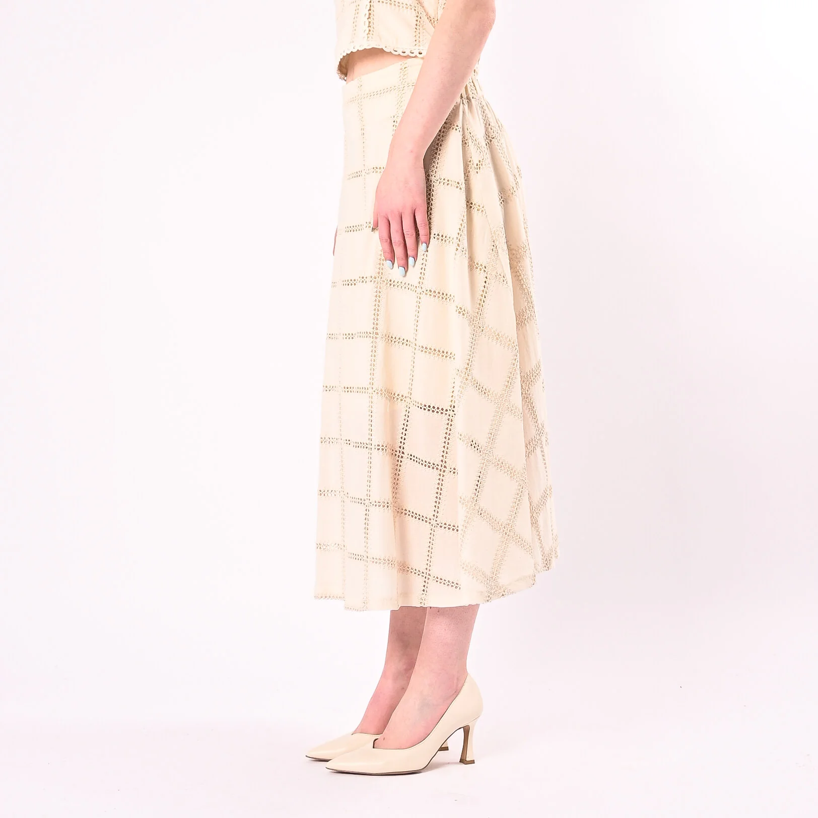 PHILIA LOFT - GONNA CROCHET MIDI ART.V02A1269/B - BURRO - Image 3