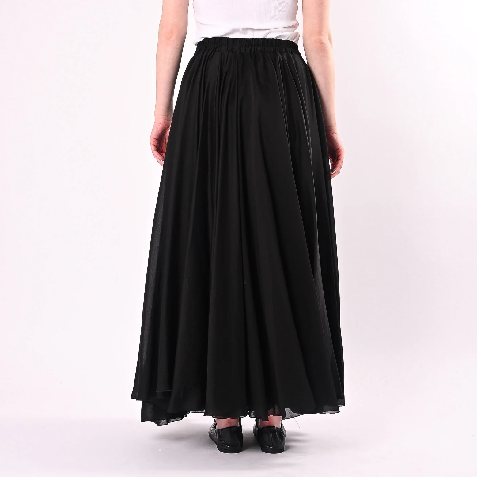 PHILIA LOFT - GONNA LUNGA A RUOTA IN TENCEL ART.A02N1116/N - NERO - Image 4