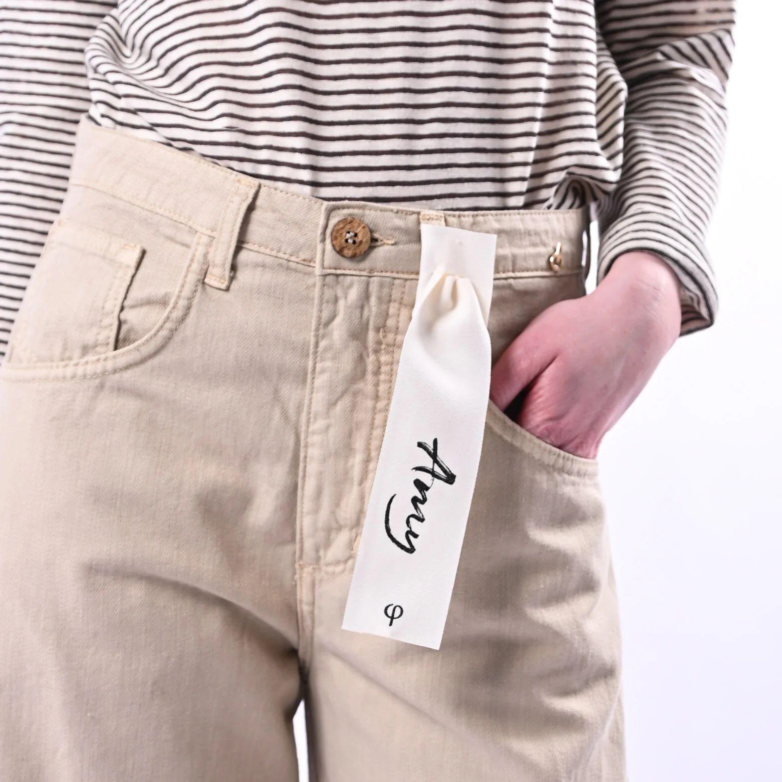 PHILIA LOFT - PANTALONE BARREL COTONE/LINO ART.D02E0866 - SAFARI - Image 5